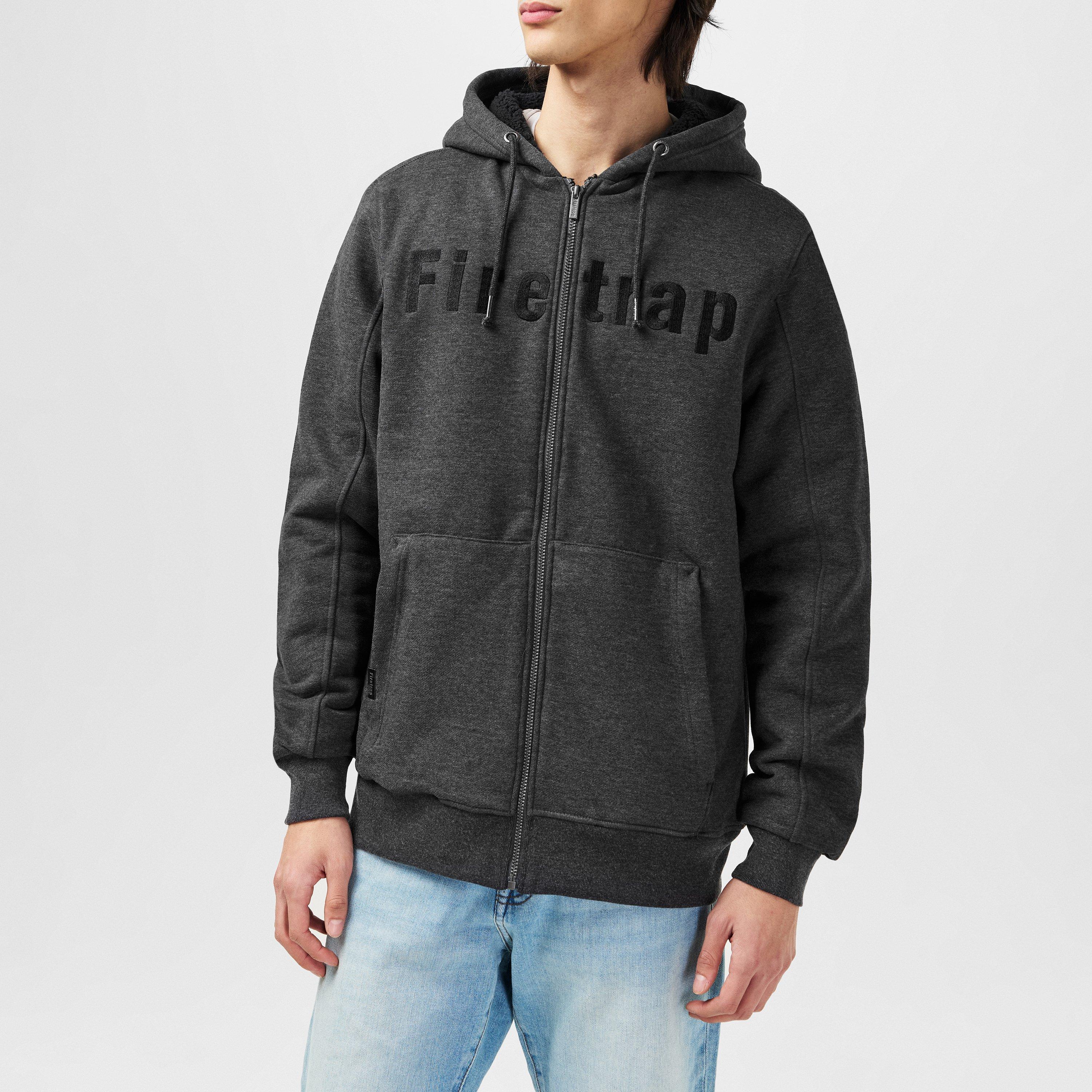 Houtskoolgrijs - Firetrap - Lined Zip Hoodie - 3