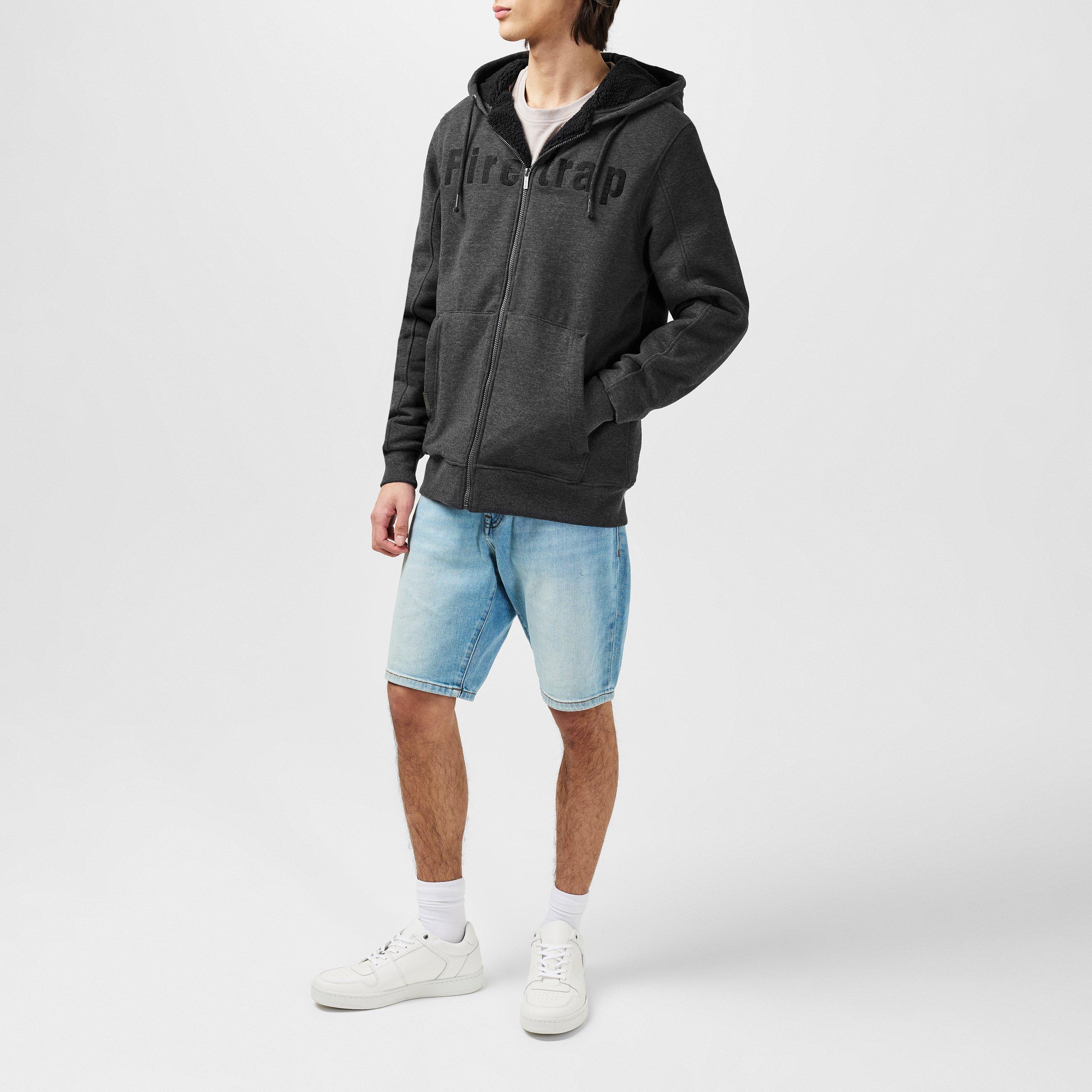 Houtskoolgrijs - Firetrap - Lined Zip Hoodie - 6