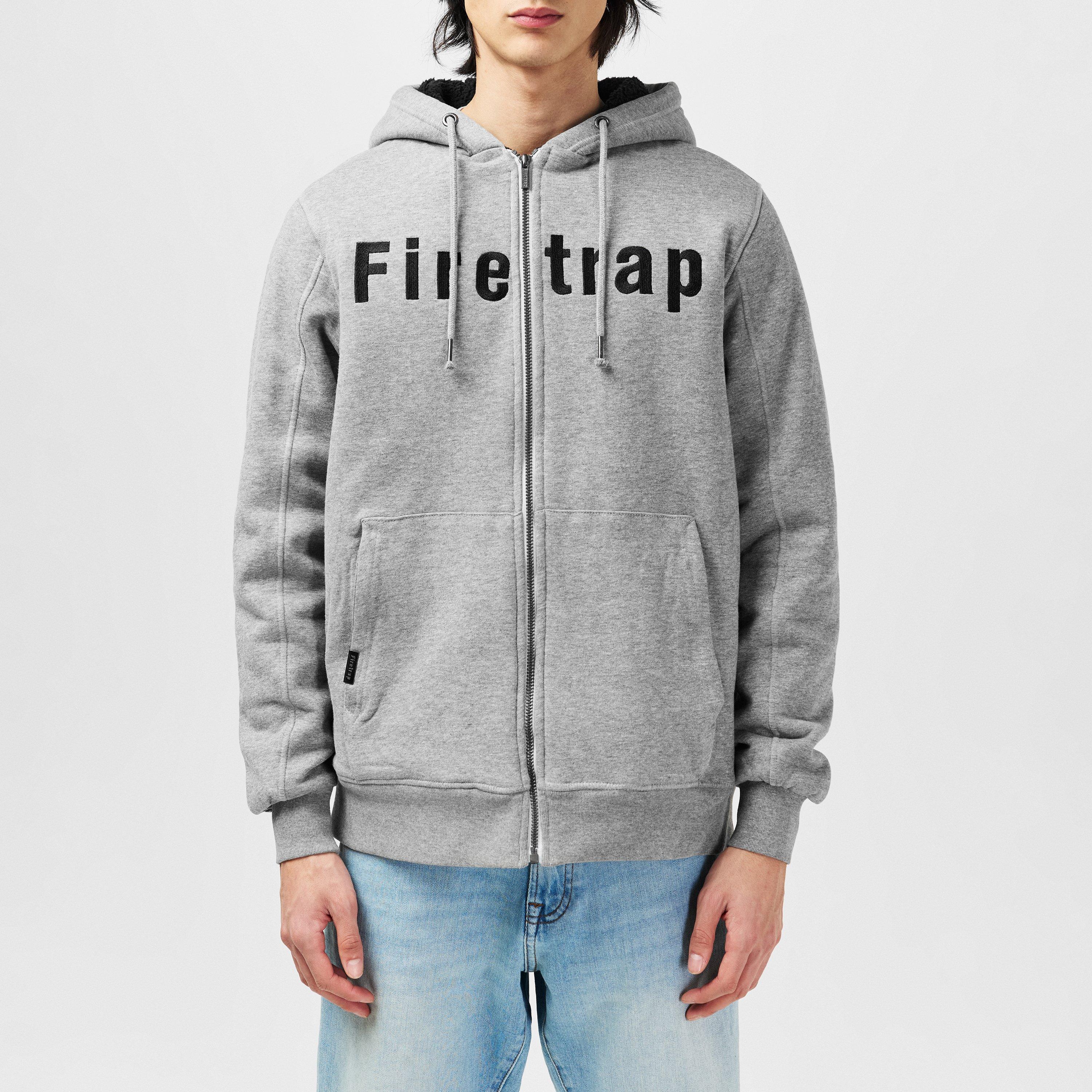 Grå Marl - Firetrap - Lined Zip Hoodie - 3