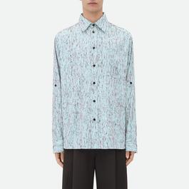 Bottega Veneta Textured Viscose Stripe Shirt