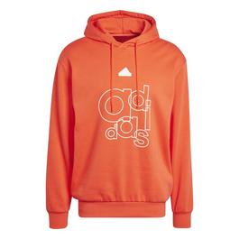 adidas Graphic Print Fleece Hoodie Mens