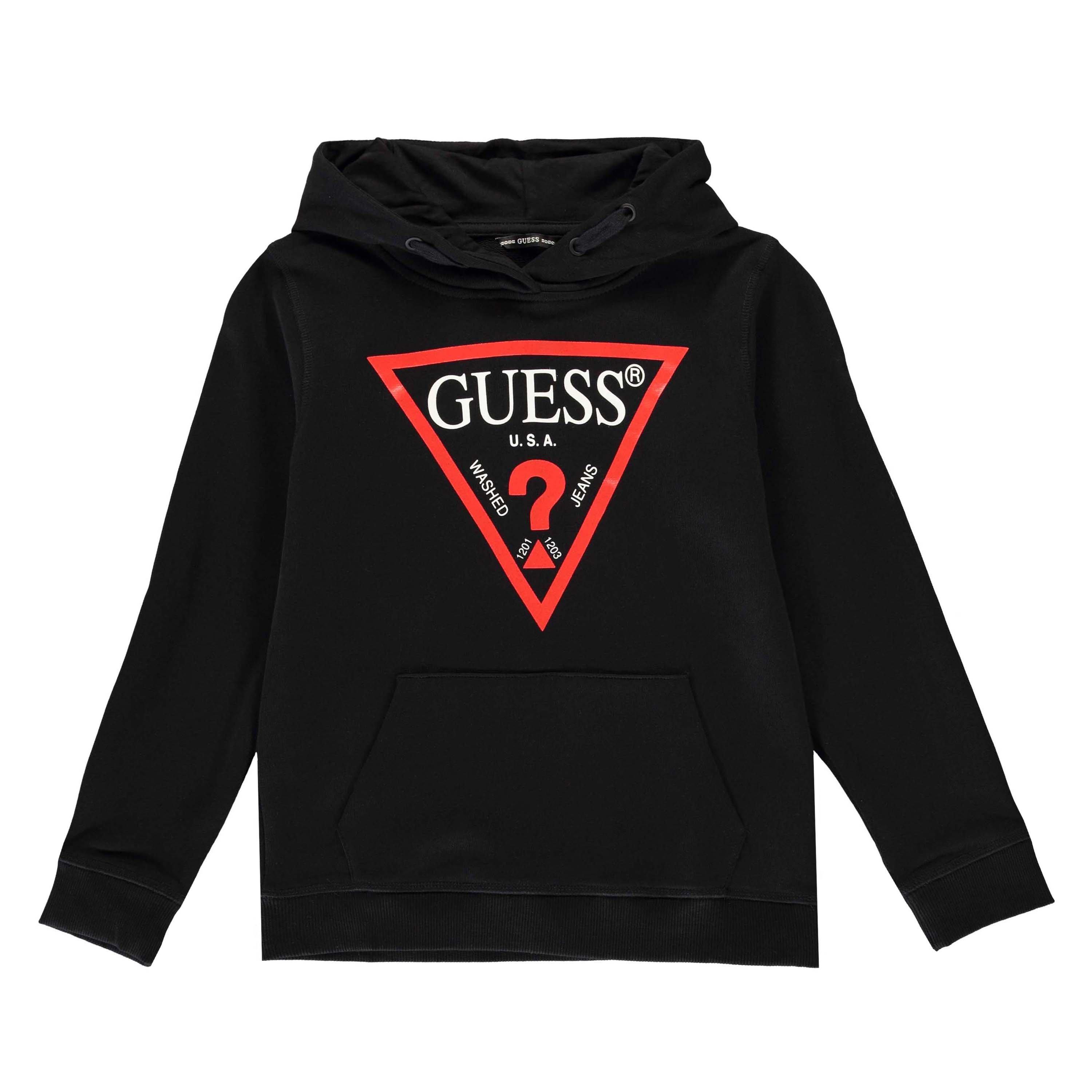 Black A996 JBLK - Guess - Triangle Logo OTH Hoodie - 1