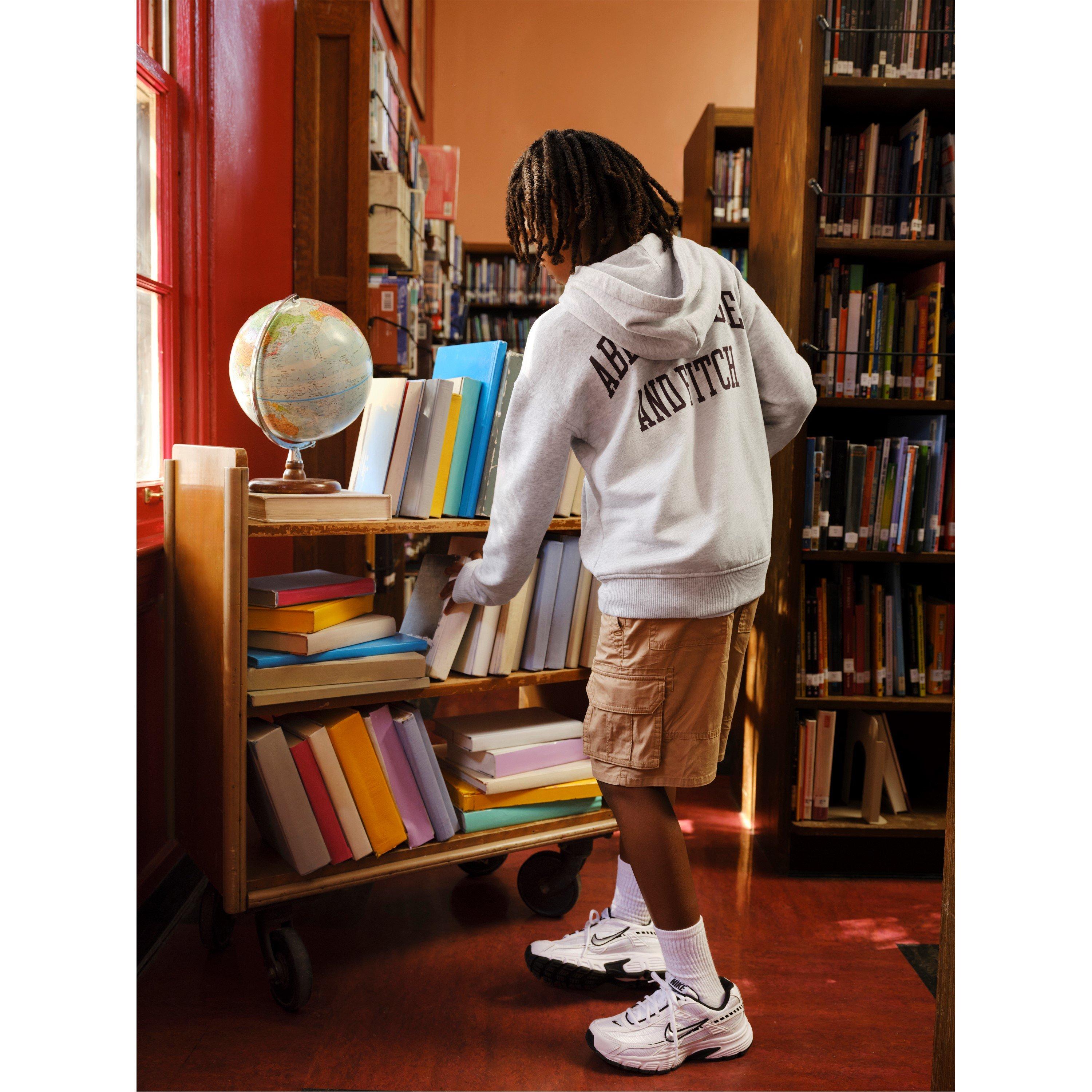 Light Grey GH3 - Abercrombie and Fitch - Kids' Print Hoodie - 2