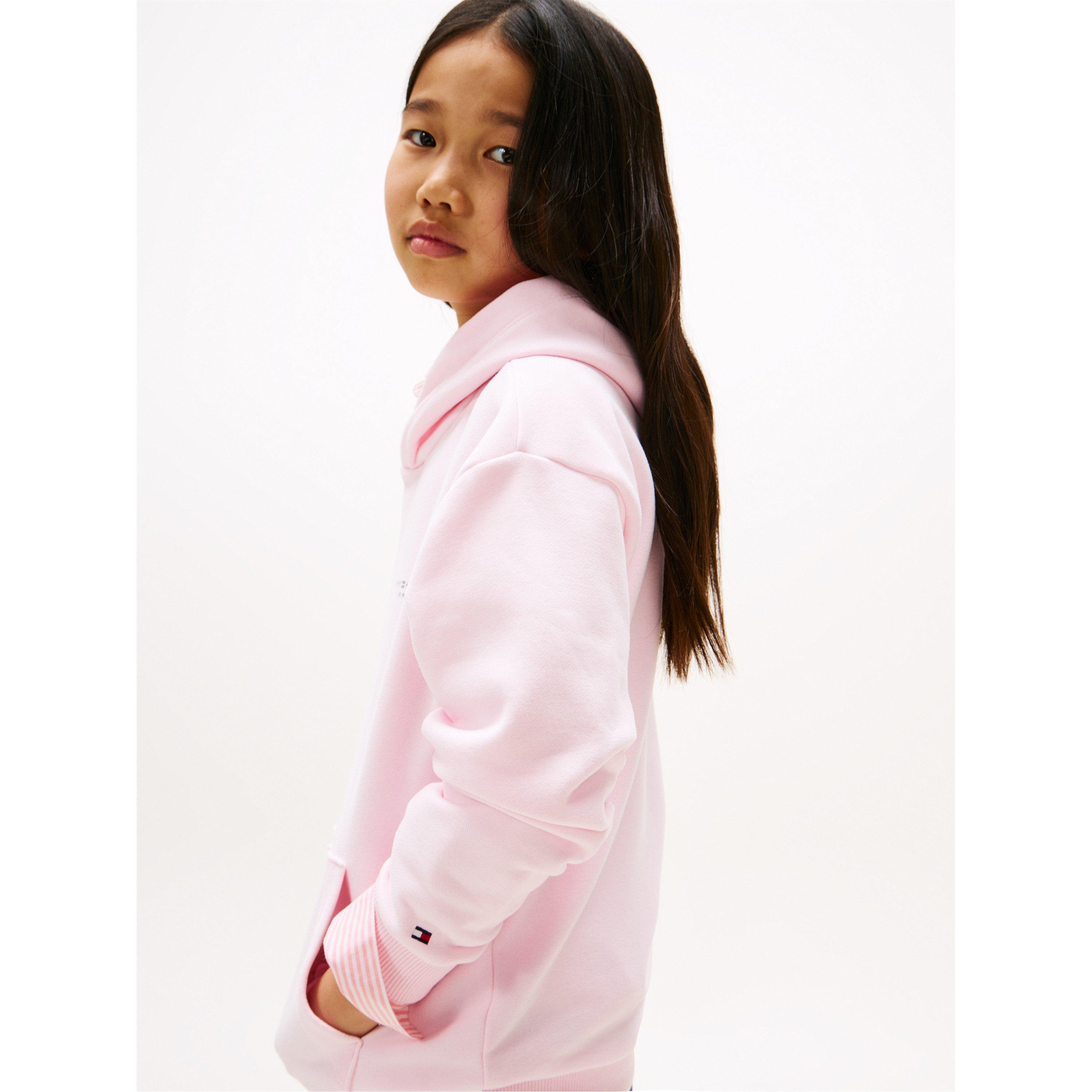 Lys Lyserød TOG - Tommy Hilfiger - Kids' Small Logo Hoodie - 2