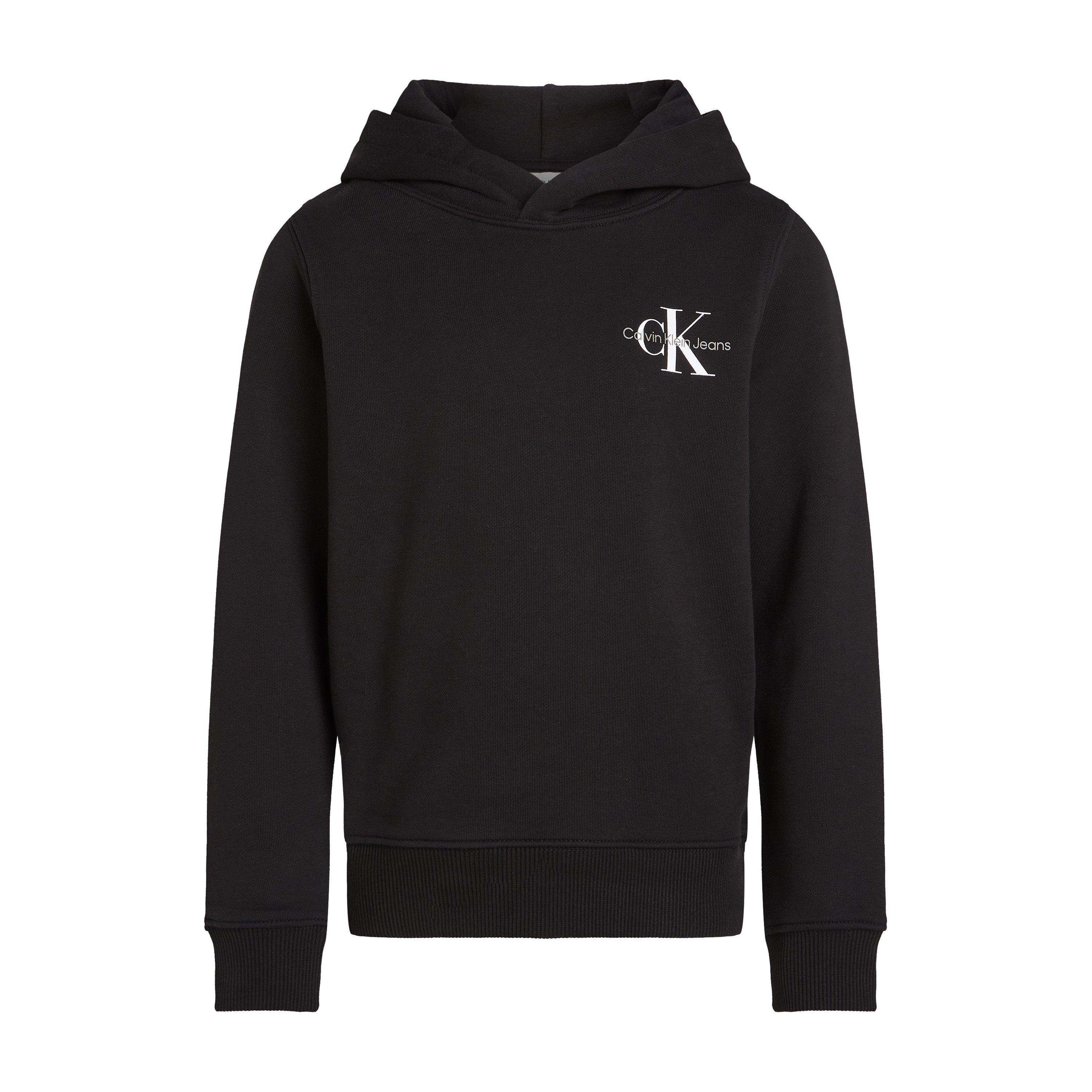 CK Black BEH - Calvin Klein Jeans - Kids' Small Mono Pullover Hoodie - 1