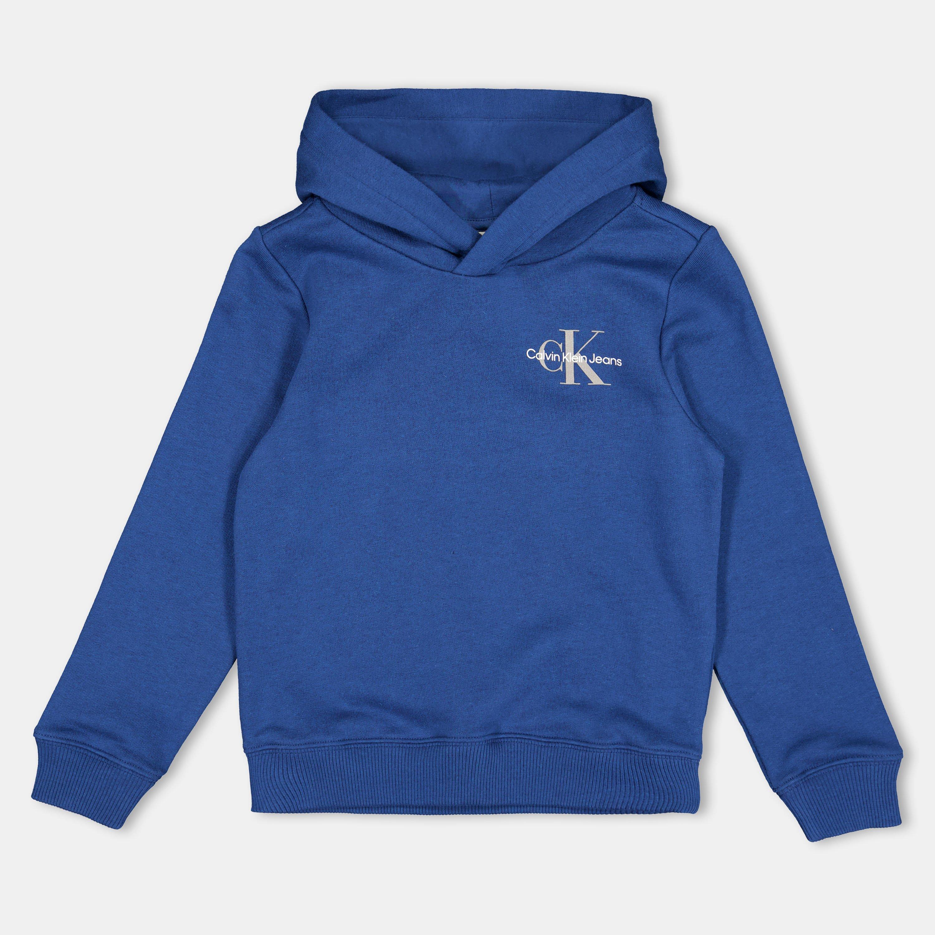 Calvin Klein Jeans Boys Kids' Small Mono Pullover Hoodie - Blue C3i - 8Y