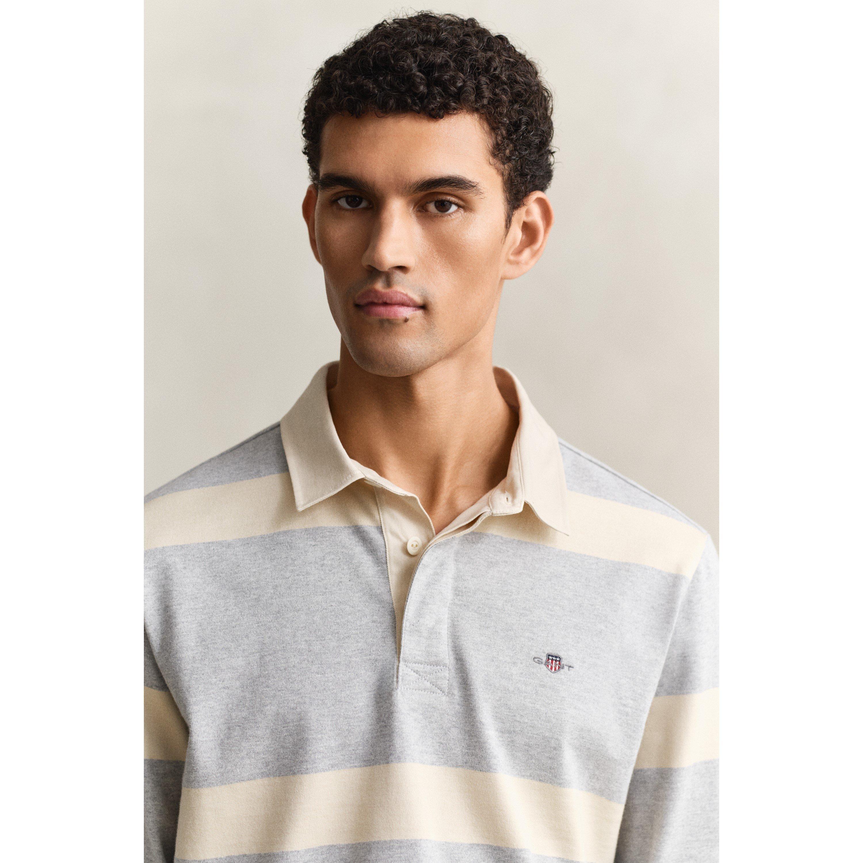 Grey Melange 93 - Gant - Men's Rugby Polo Shirt - 5