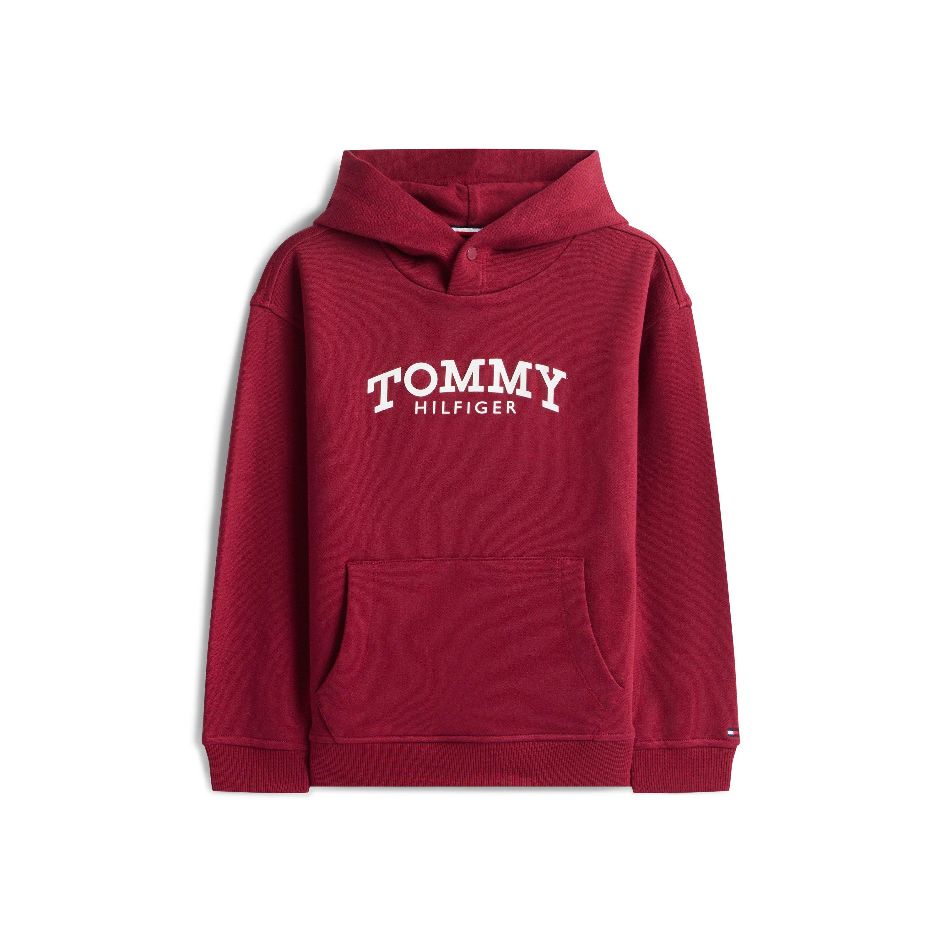 Tommy Hilfiger Kids' Print Hoodie - Rich Cherry VK0 - Size 14Y