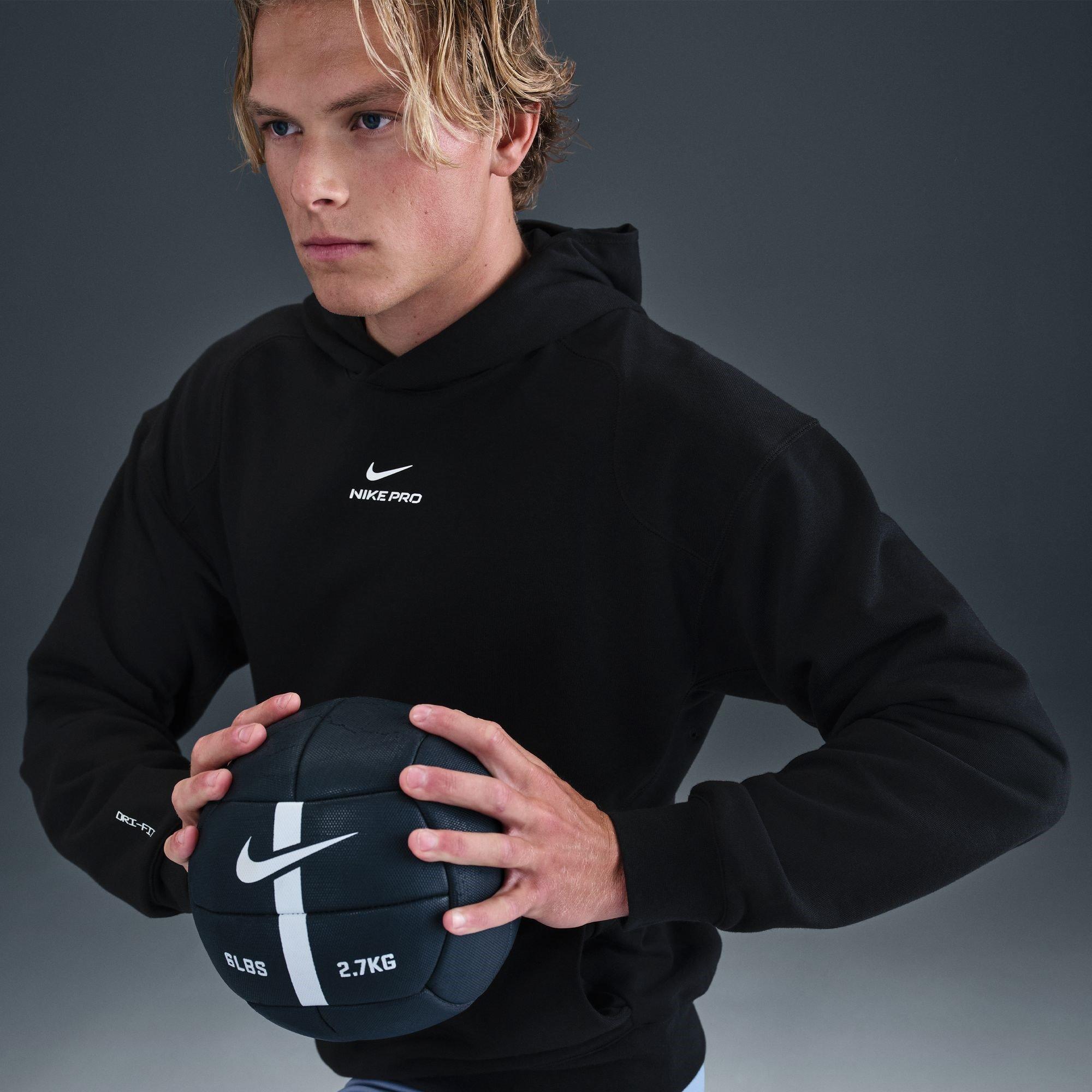 Black/White - Nike - Pro Hoodie Mens - 4