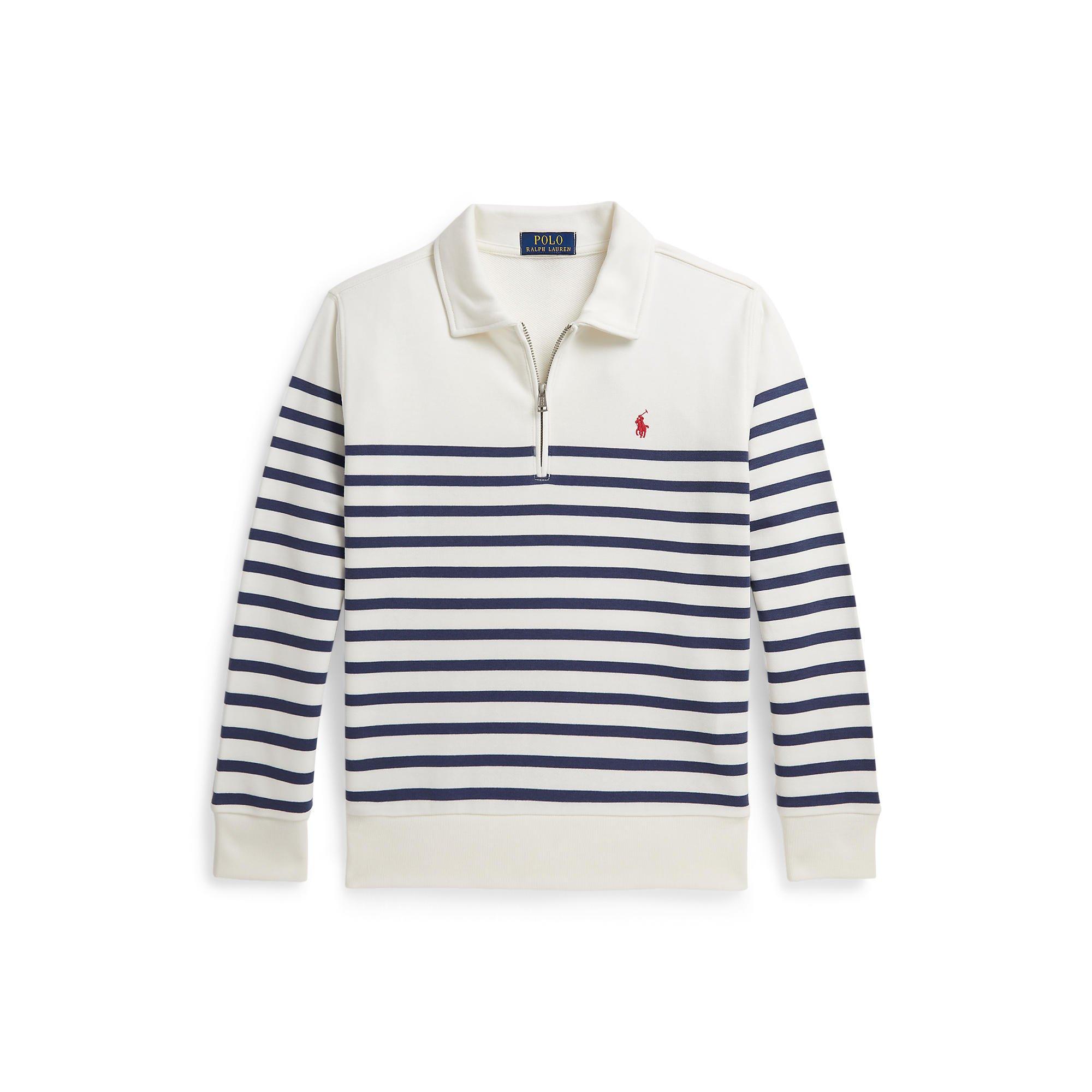Polo Ralph Lauren  Stripe  Kids' Quarter Zip Fleece - 8-9Y/M