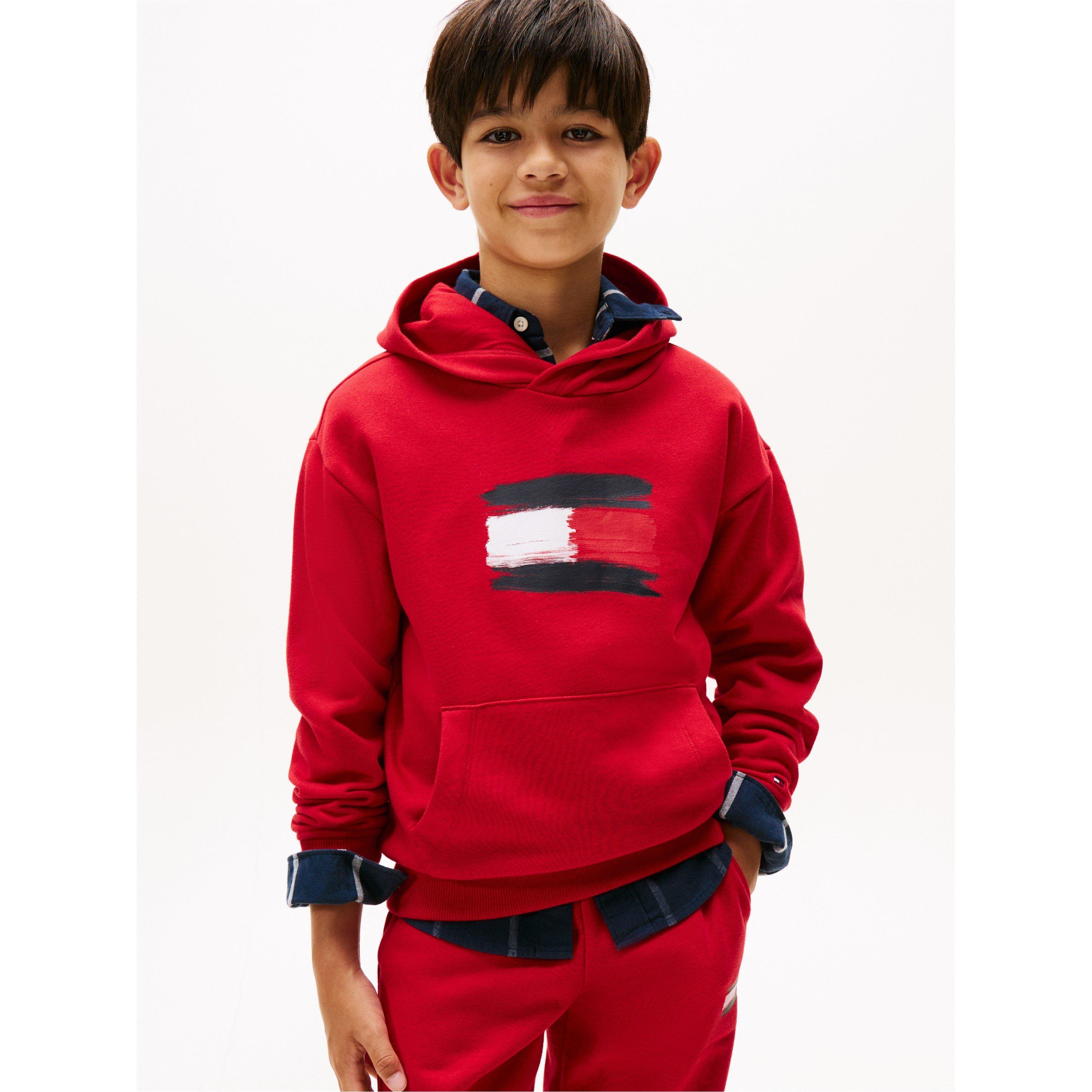 Red XLD - Tommy Hilfiger - Kids' Flag Pull Over Hoodie - 2