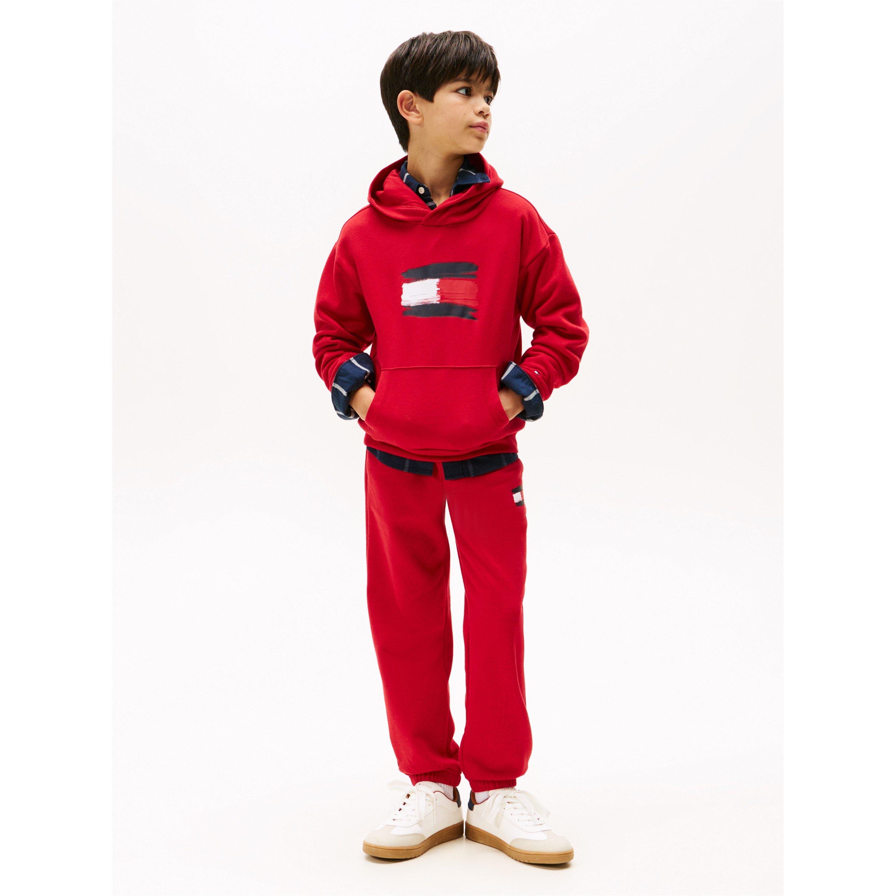 Red XLD - Tommy Hilfiger - Kids' Flag Pull Over Hoodie - 4