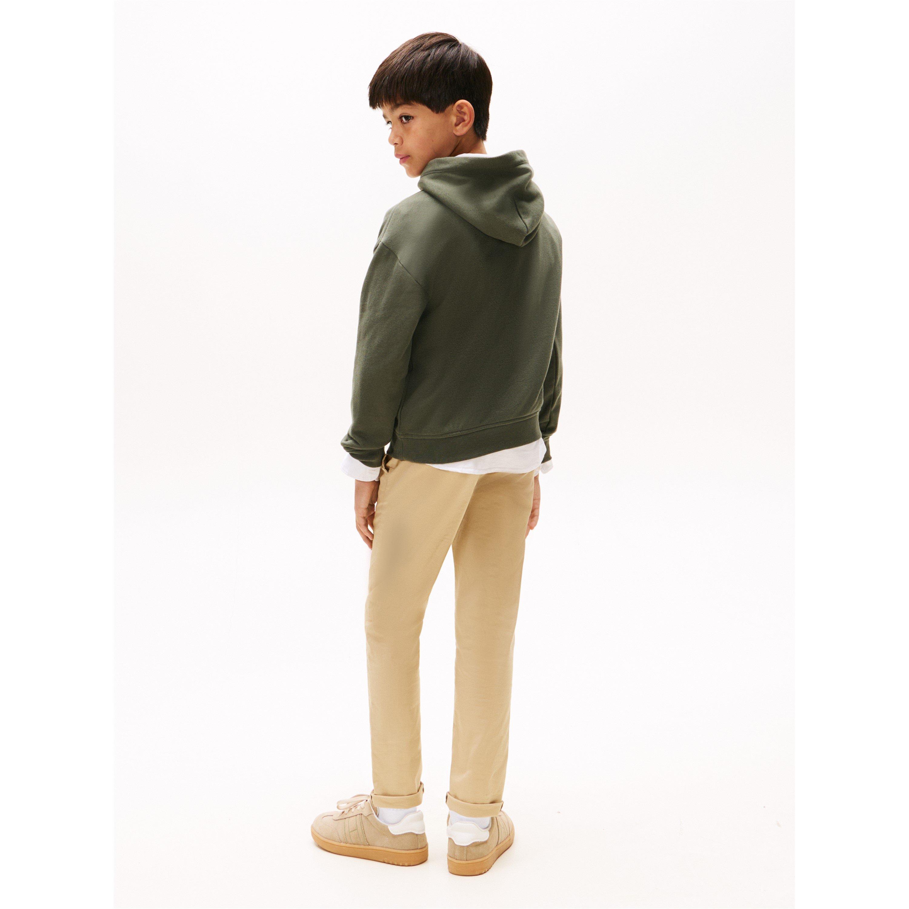 Verde Peltre - Tommy Hilfiger - Kids' Flag Pull Over Hoodie - 4