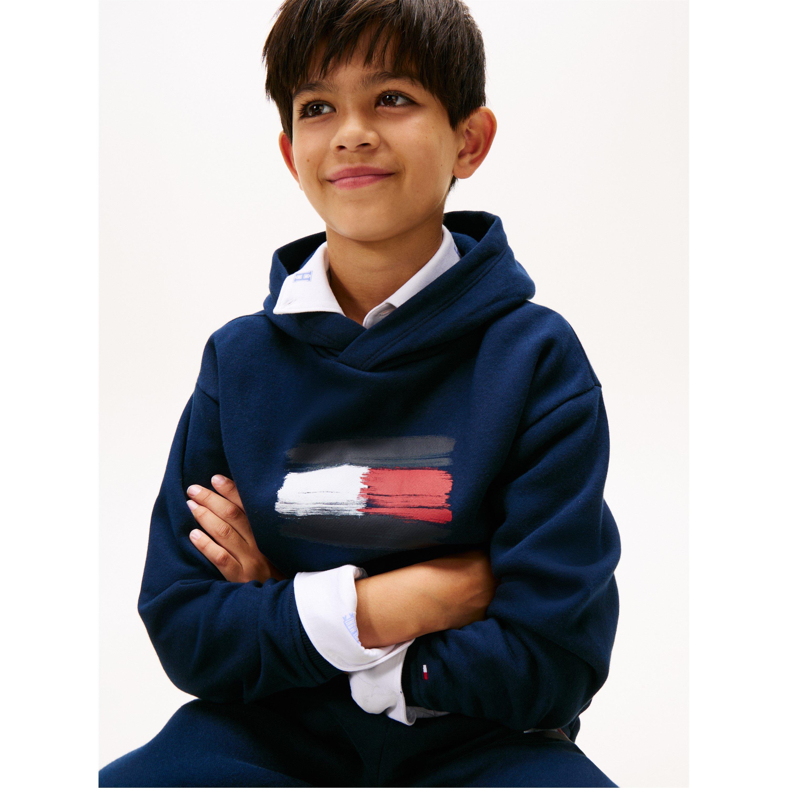 Night Navy C1G - Tommy Hilfiger - Kids' Flag Hoodie - 4