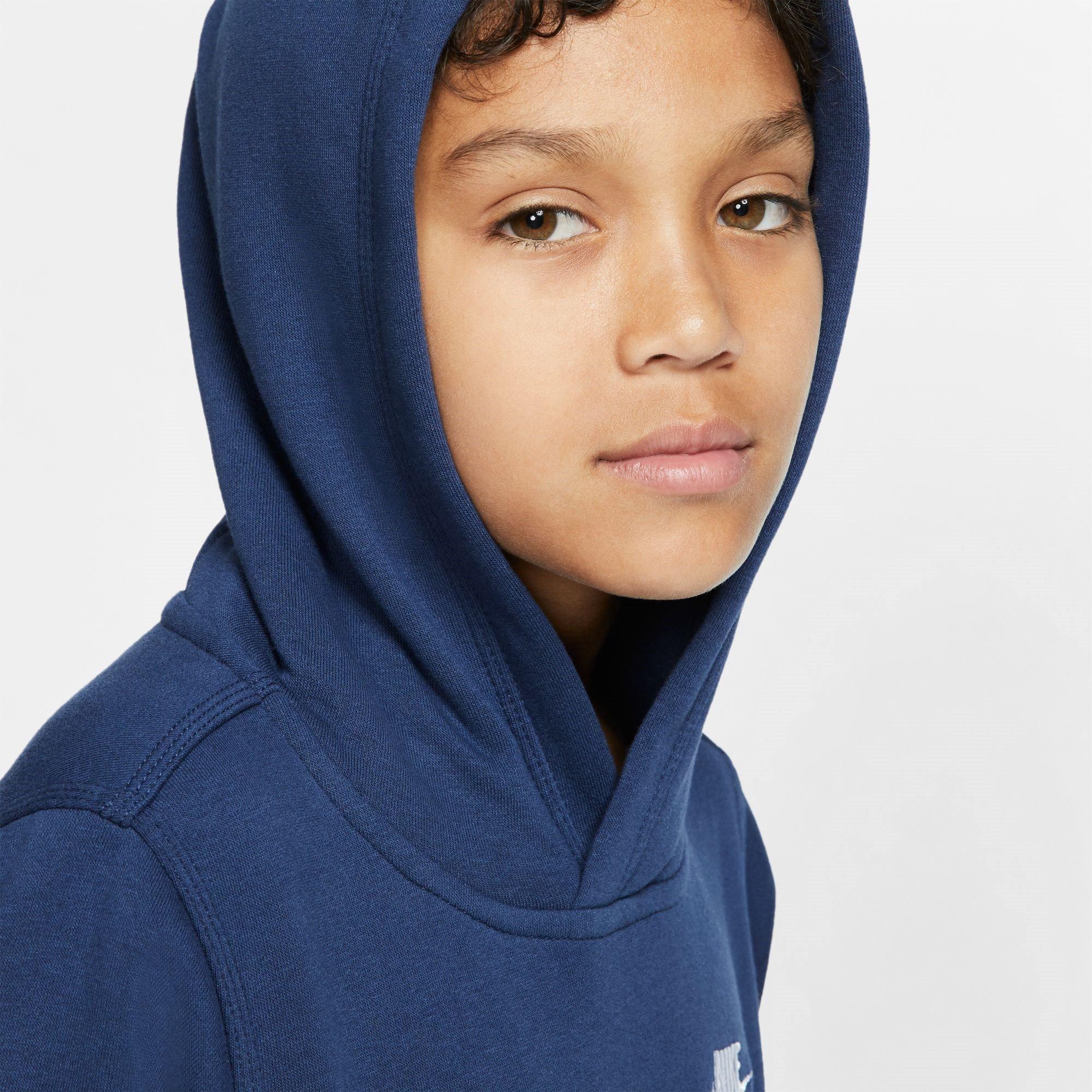 MITTERNACHTSBLAU/W - Nike - Sportswear Club Pullover Hoodie Junior Boys - 5