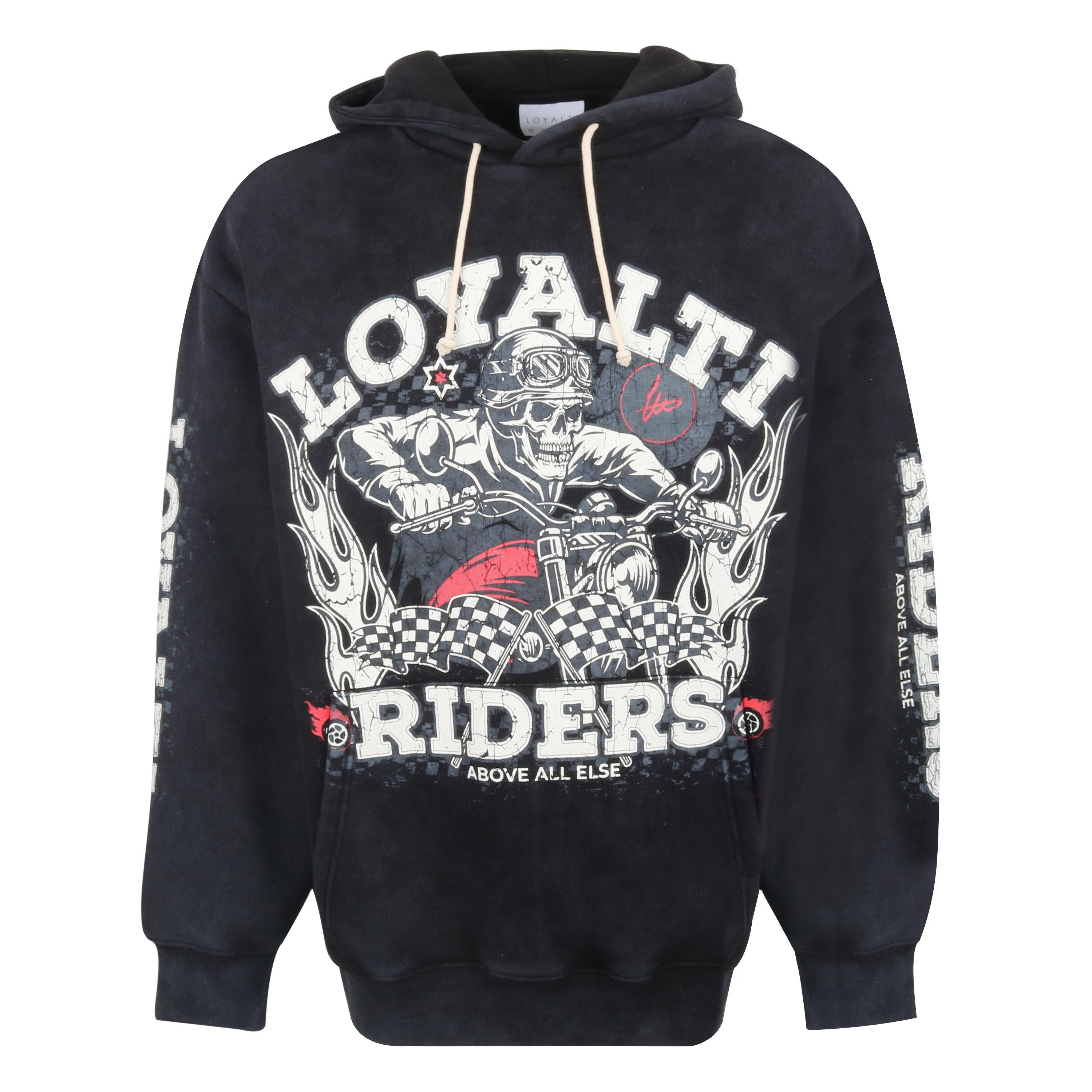 Noir délavé - Loyalti - Men's Motor Road Hoodie - 1