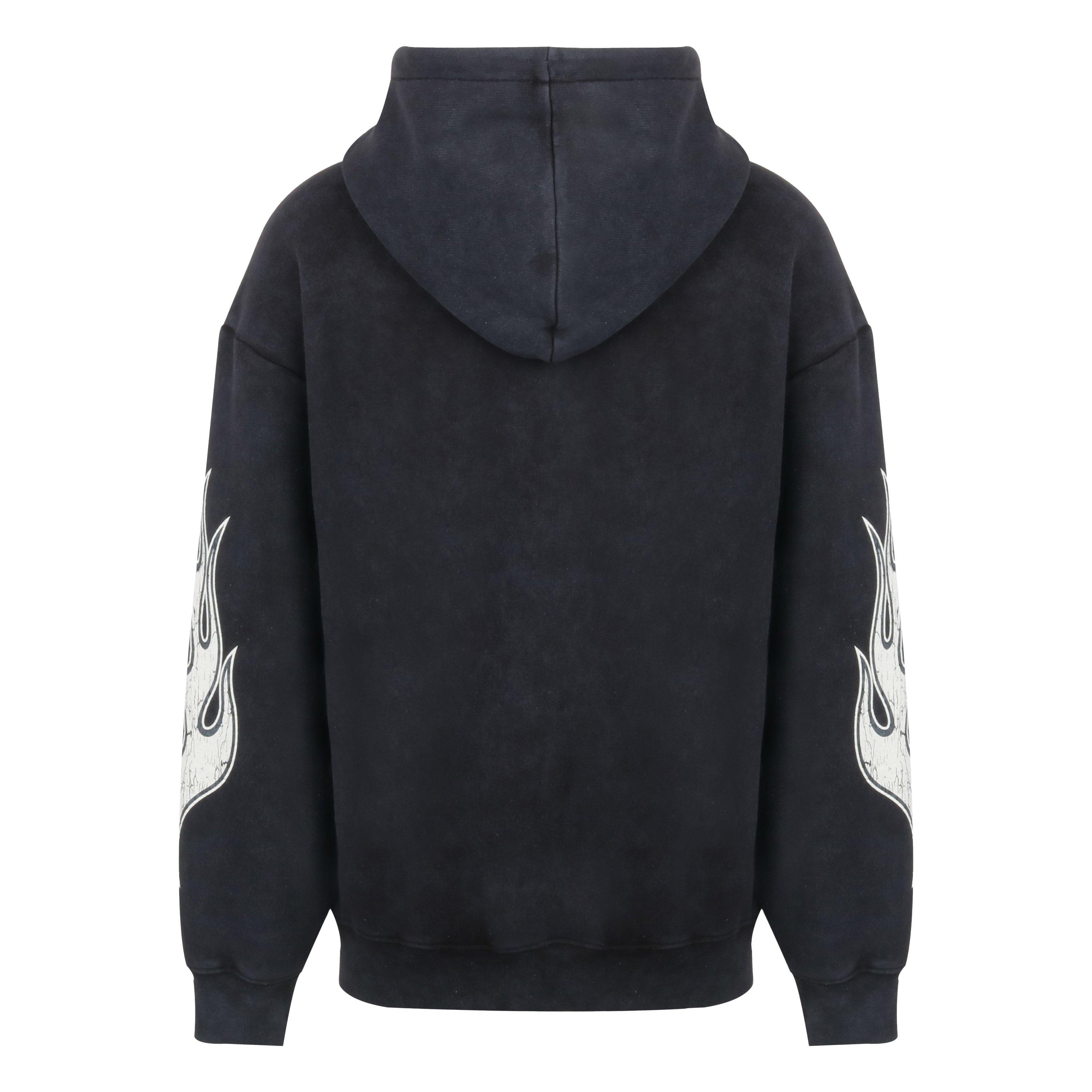 Washed Black - Loyalti - Moto Fleece Zip Hoodie - 2