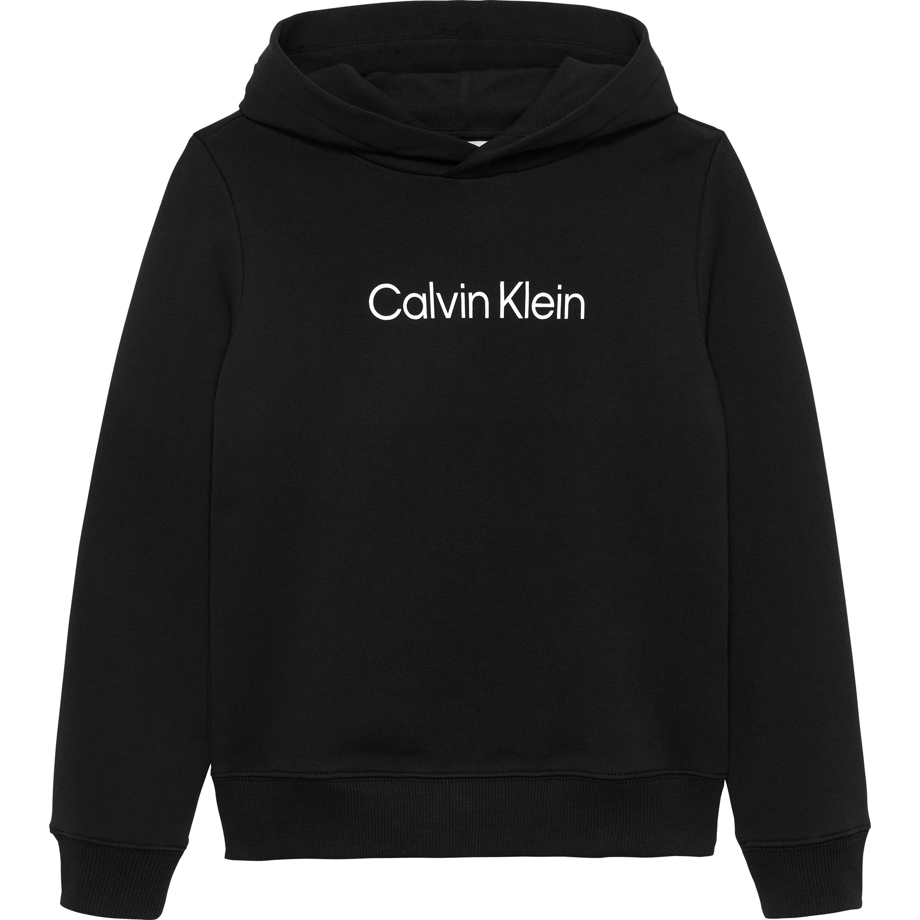 Calvin Klein Jeans Boys Kids' Inst Logo Pull Over Hoodie - Ck Black Beh - 14Y