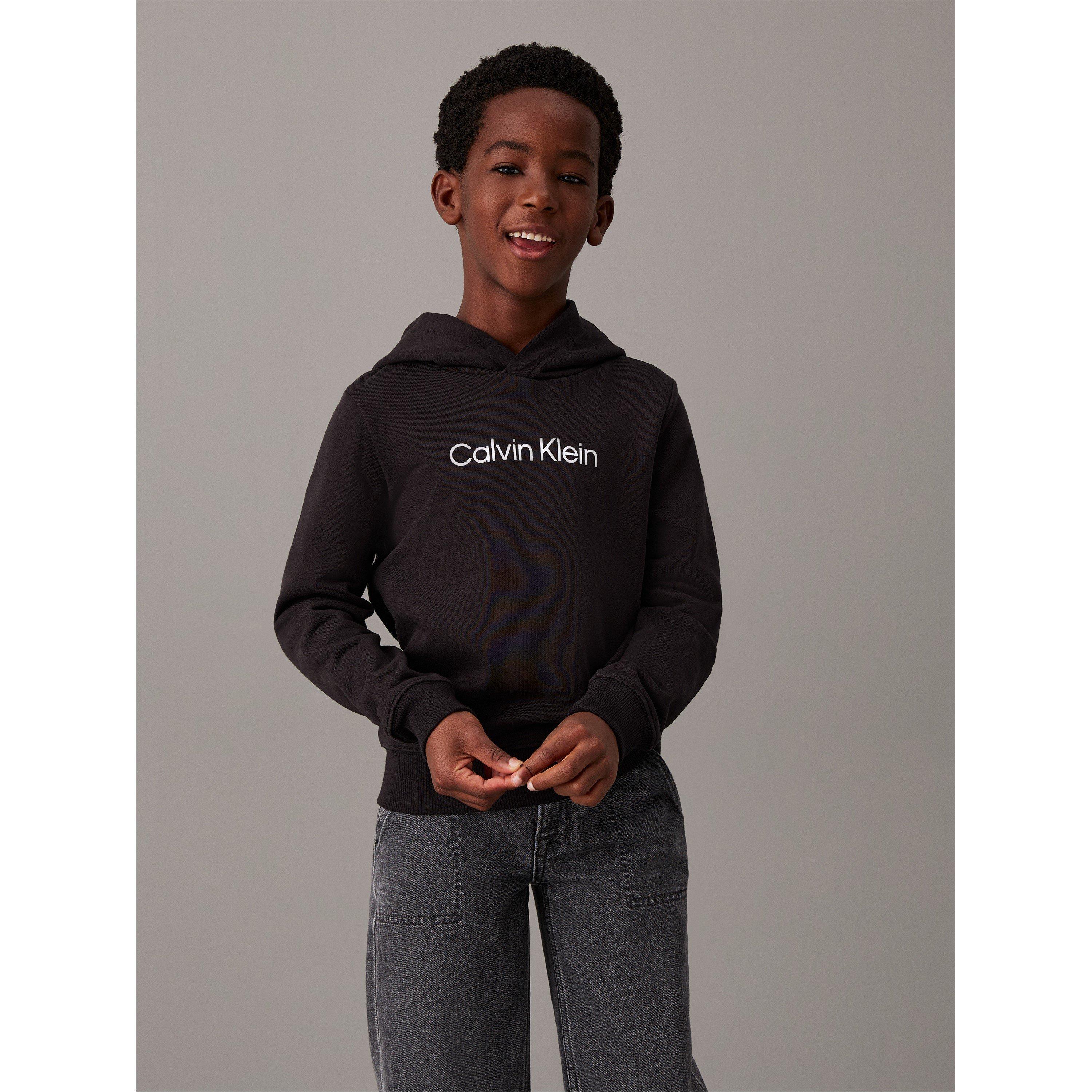 CK Black BEH - Calvin Klein Jeans - Kids' CKJ Inst Logo Over-the-Head Hoodie - 2