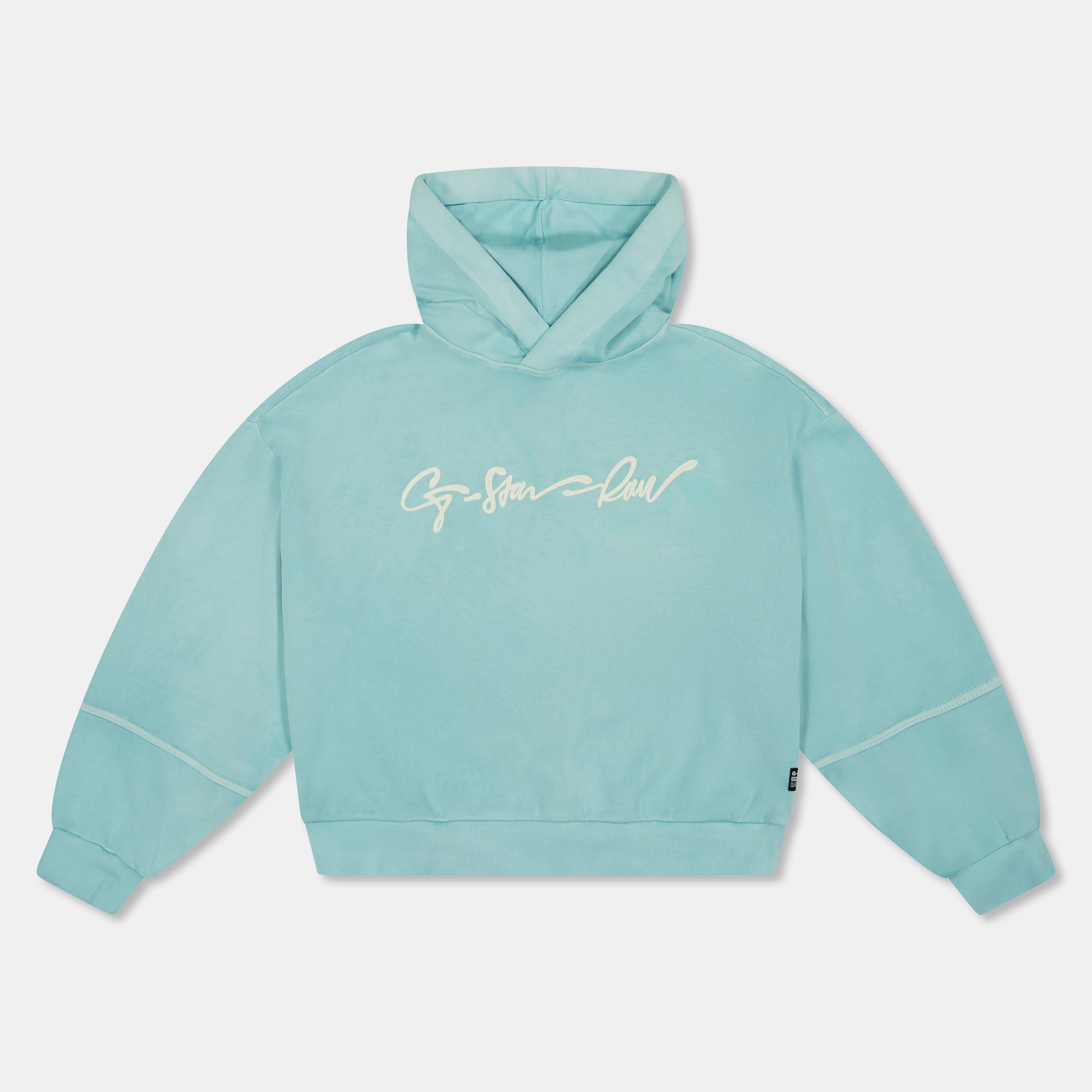 G Star Girls Kids' Pull Over Hoodie - Lichen Green - 12Y