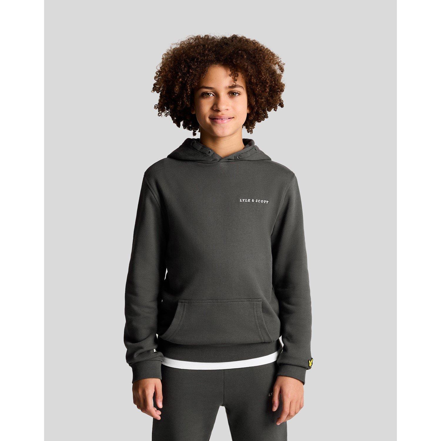 W635 Gris Pistola - Lyle and Scott - Kids' Script Hoodie - 3