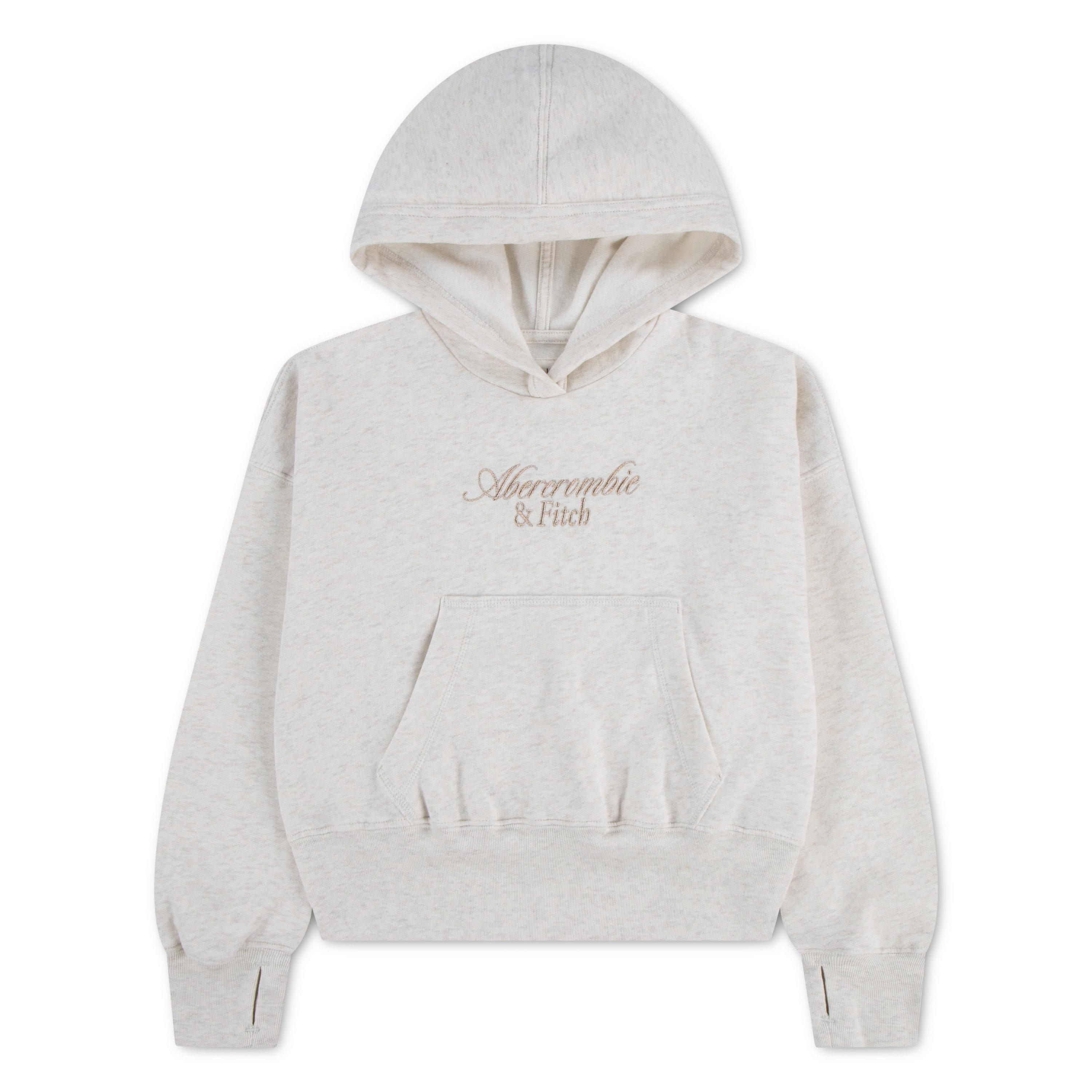 Abercrombie and Fitch Kids' Overhead Hoodie - Oatmeal J82 - Size 11-12Y