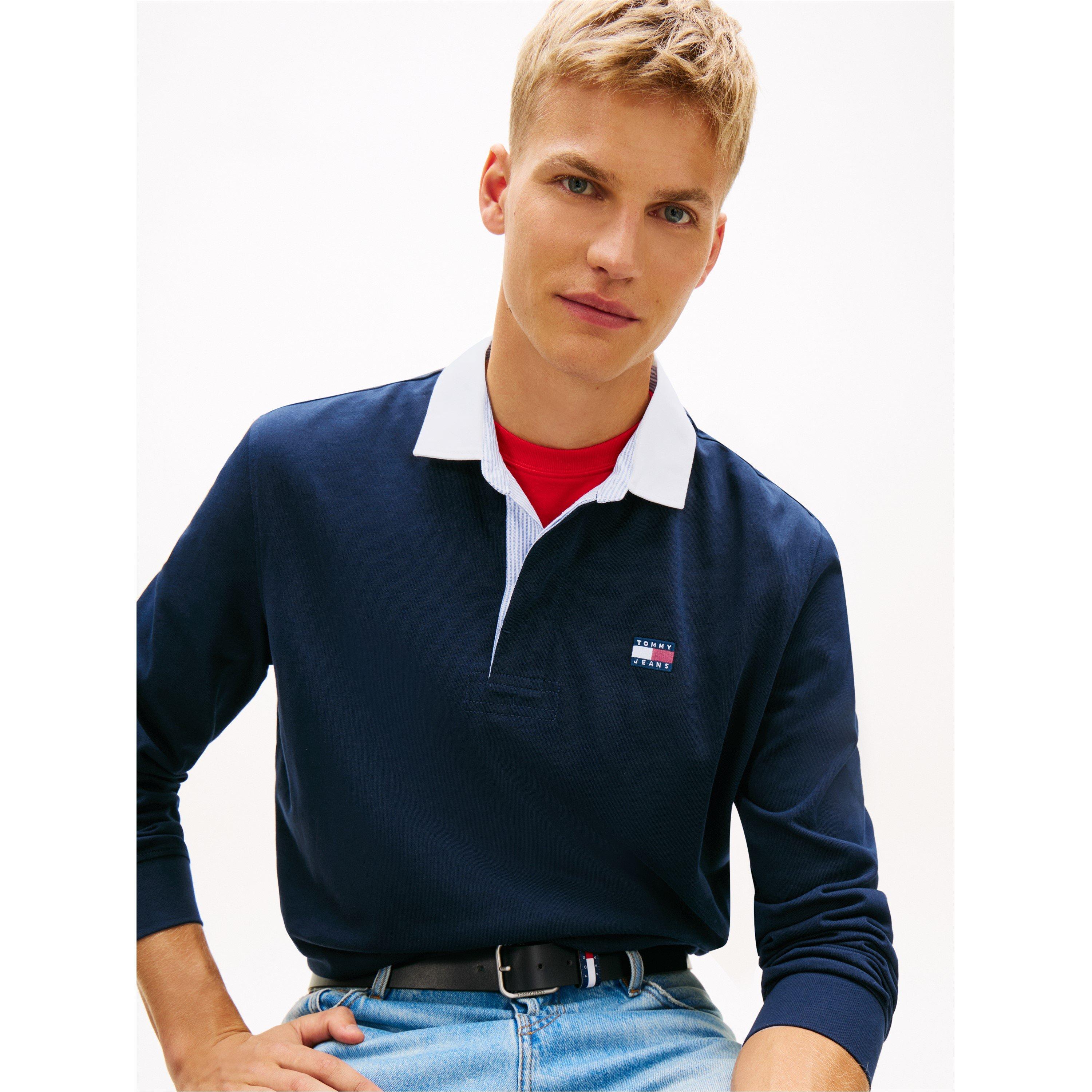 Dunkle Nacht Marineblau - Tommy Jeans - TJ Rlx Ess Rugby Sn63 - 3