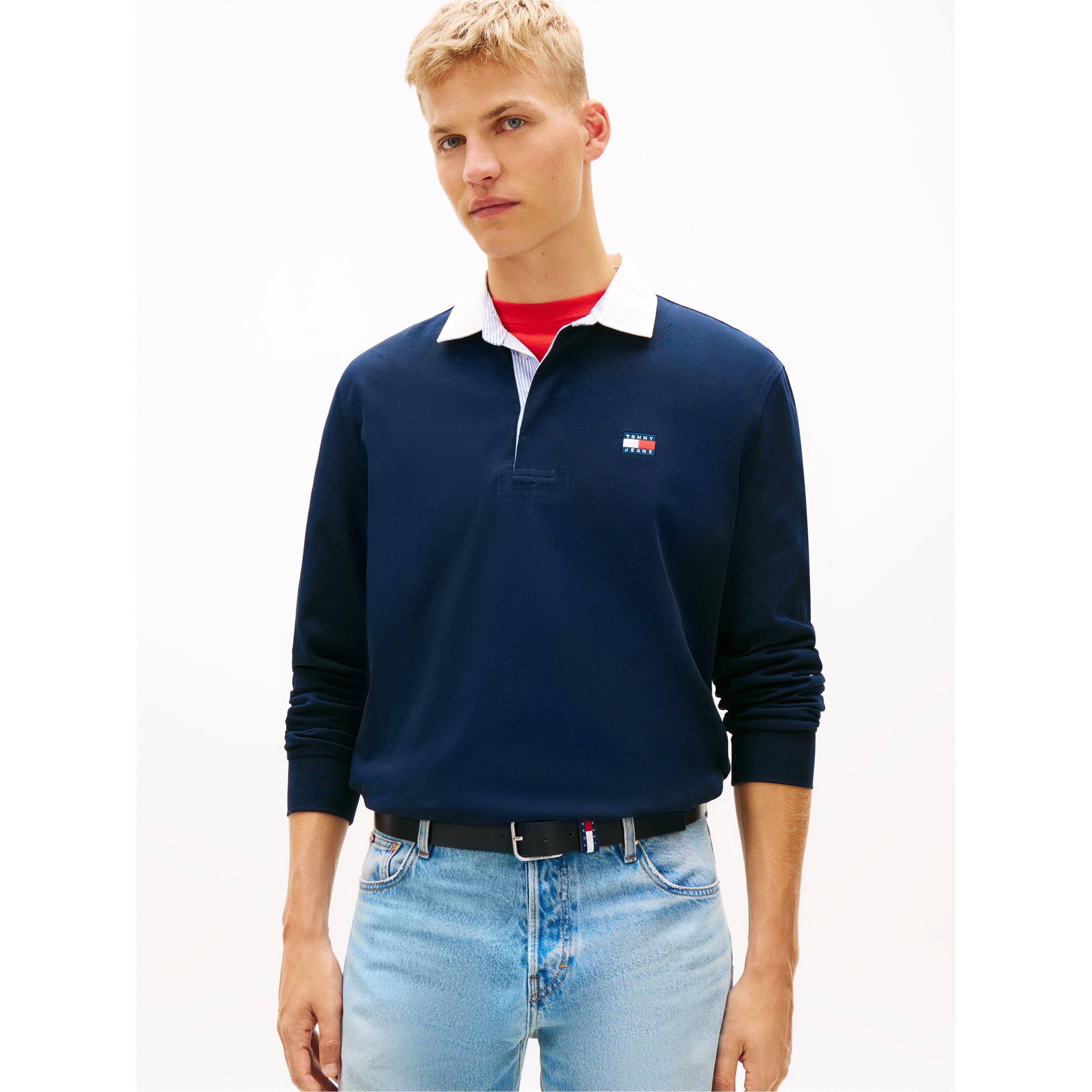 Dunkle Nacht Marineblau - Tommy Jeans - Men's Rugby Polo Shirt - 6