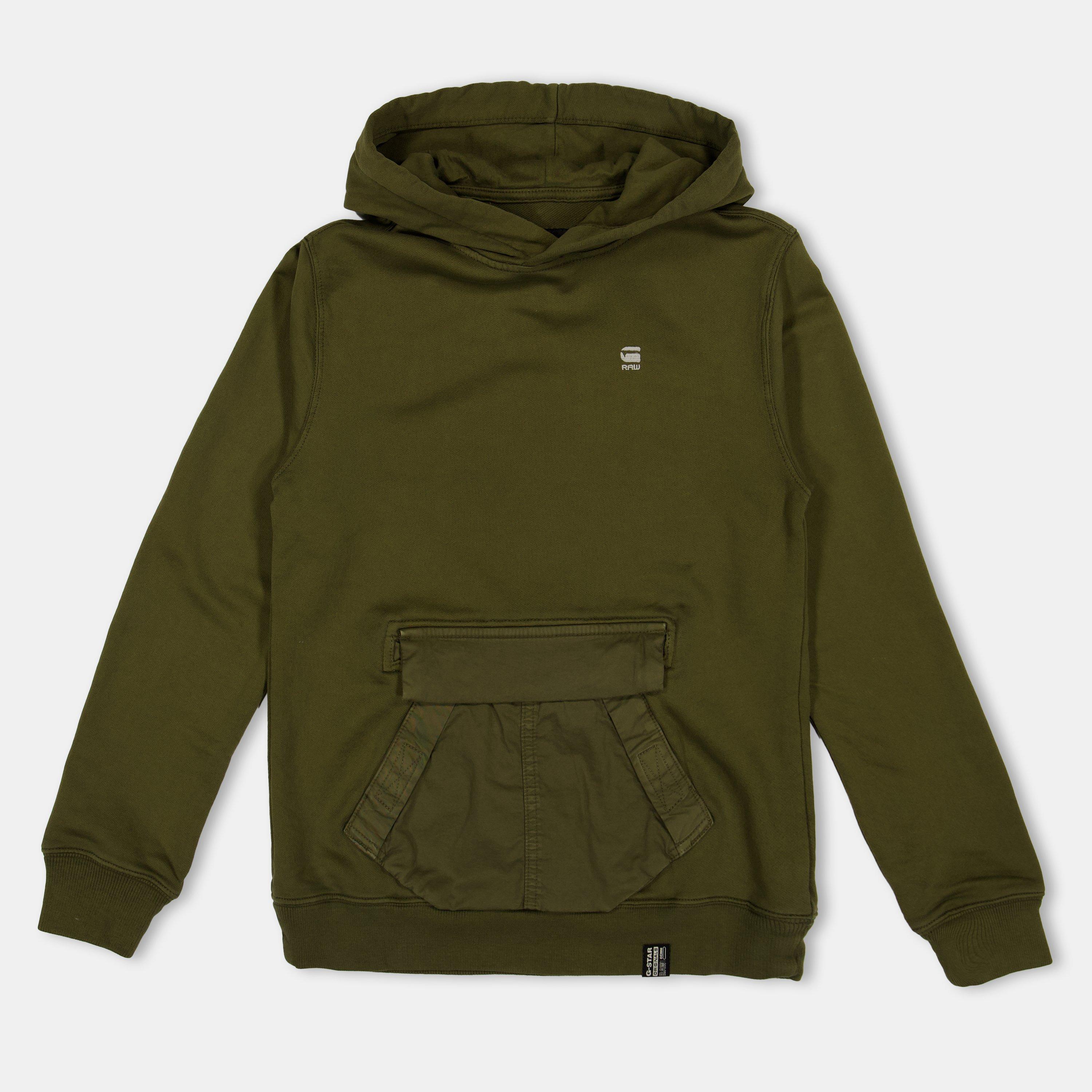 G Star Boys Kids' Pull Over Hoodie - Shadow Olive - 14Y