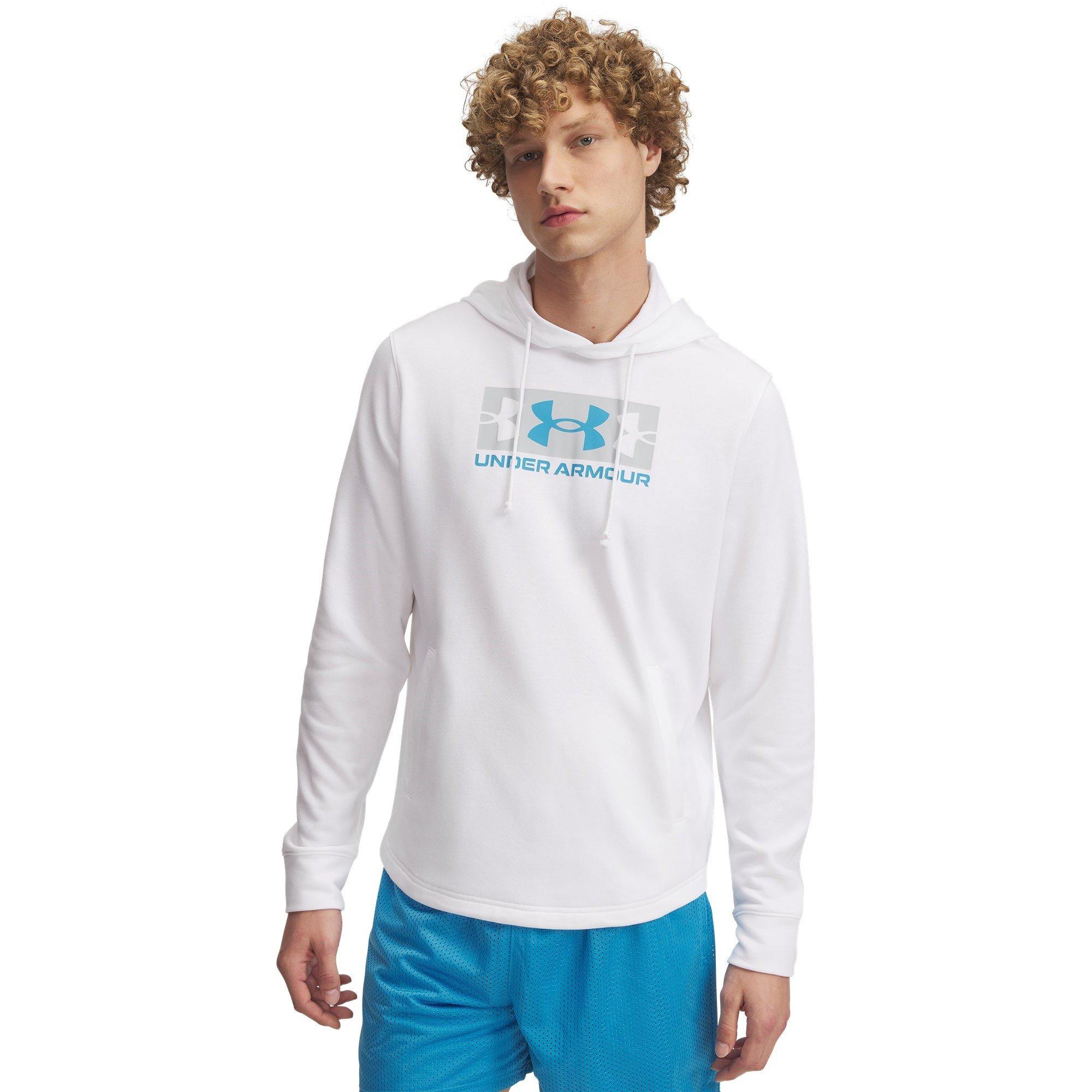 Under Armour Men's Rv Terry Logo Performance Hoodie - White - M