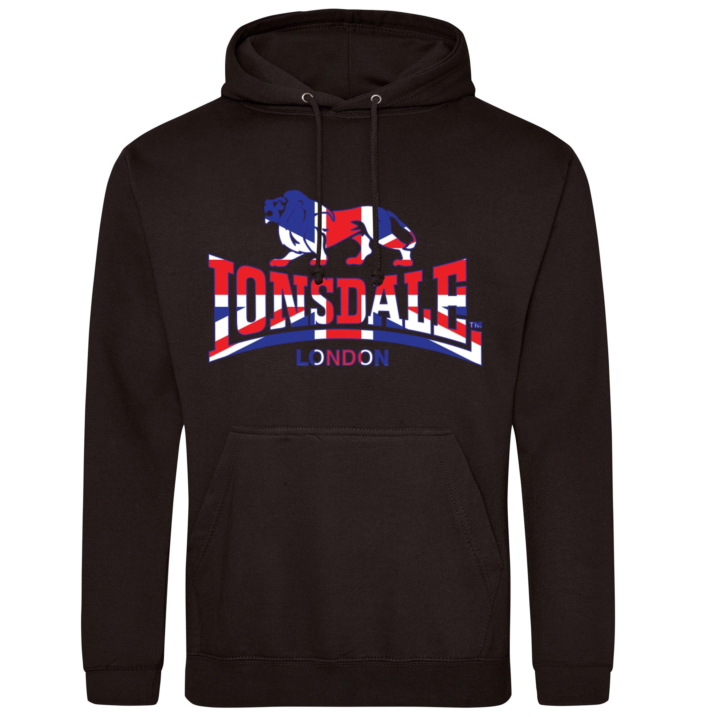 Black 1 - Lonsdale - Printed Logo Hoodie
