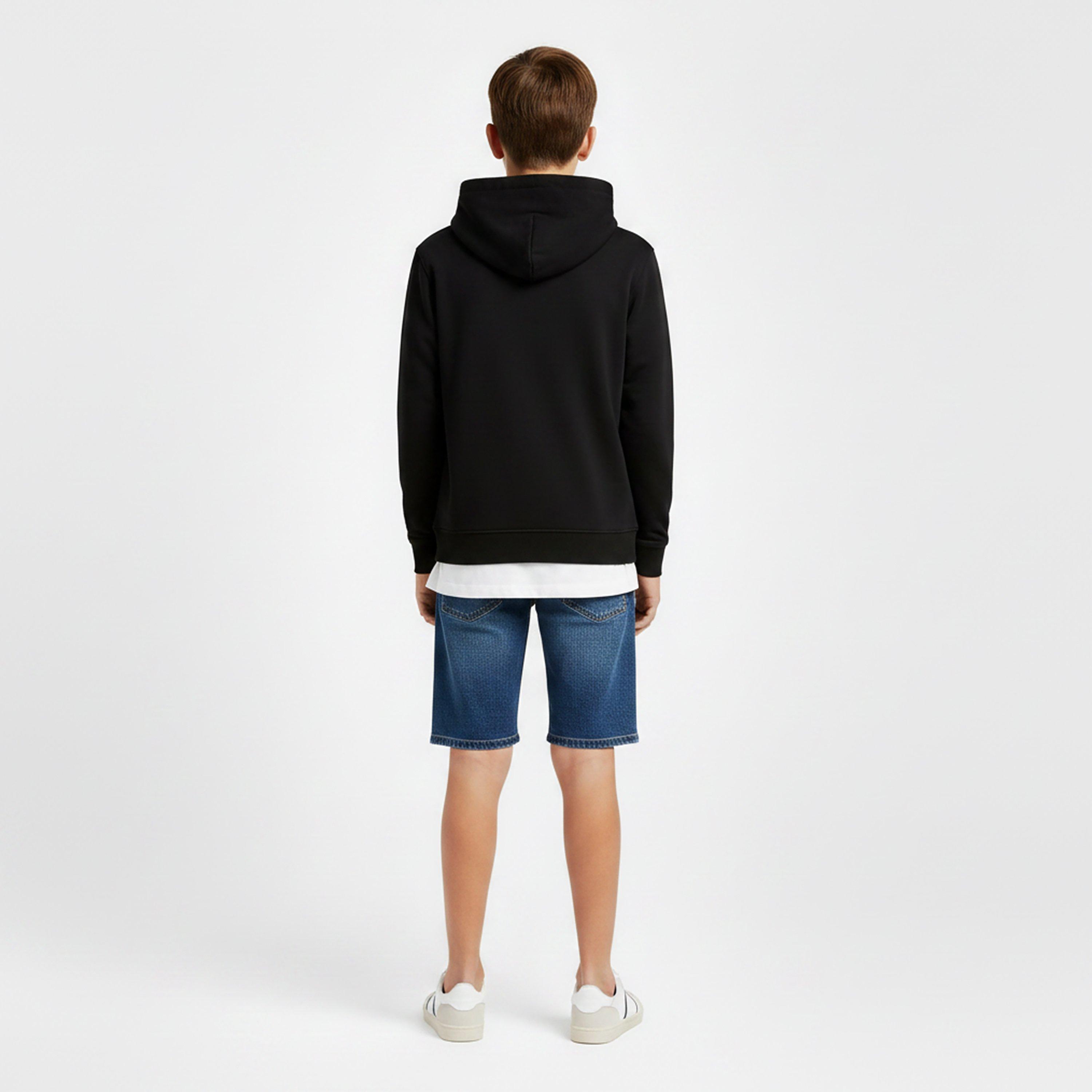 Black - Tommy Hilfiger - Kids' Heritage Flag Overhead Hoodie - 4