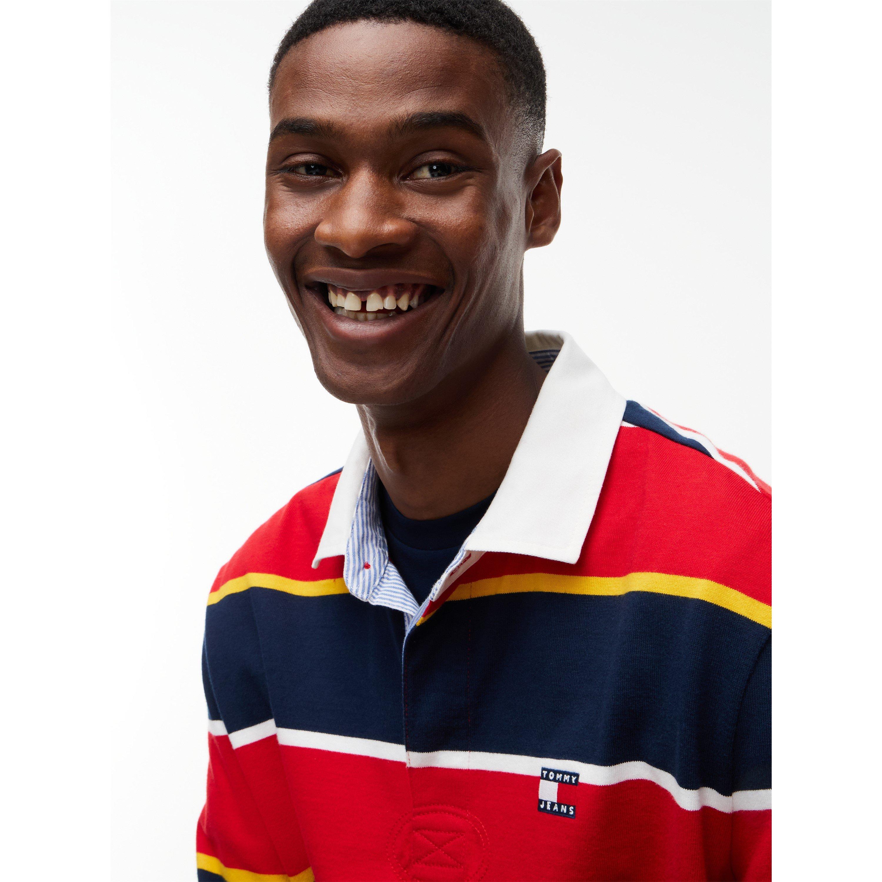 Scarlet Stripe - Tommy Jeans - TJ Striped Rugby Sn64 - 3