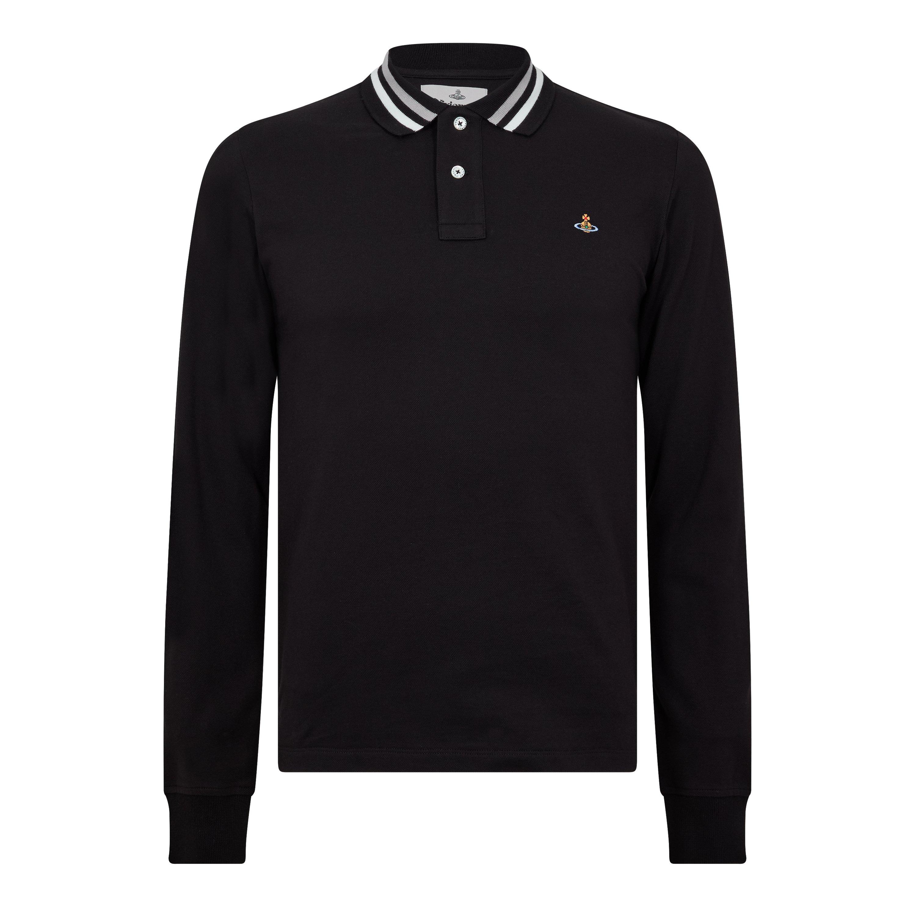 Black - Vivienne Westwood - Long Sleeve Polo Shirt - 5