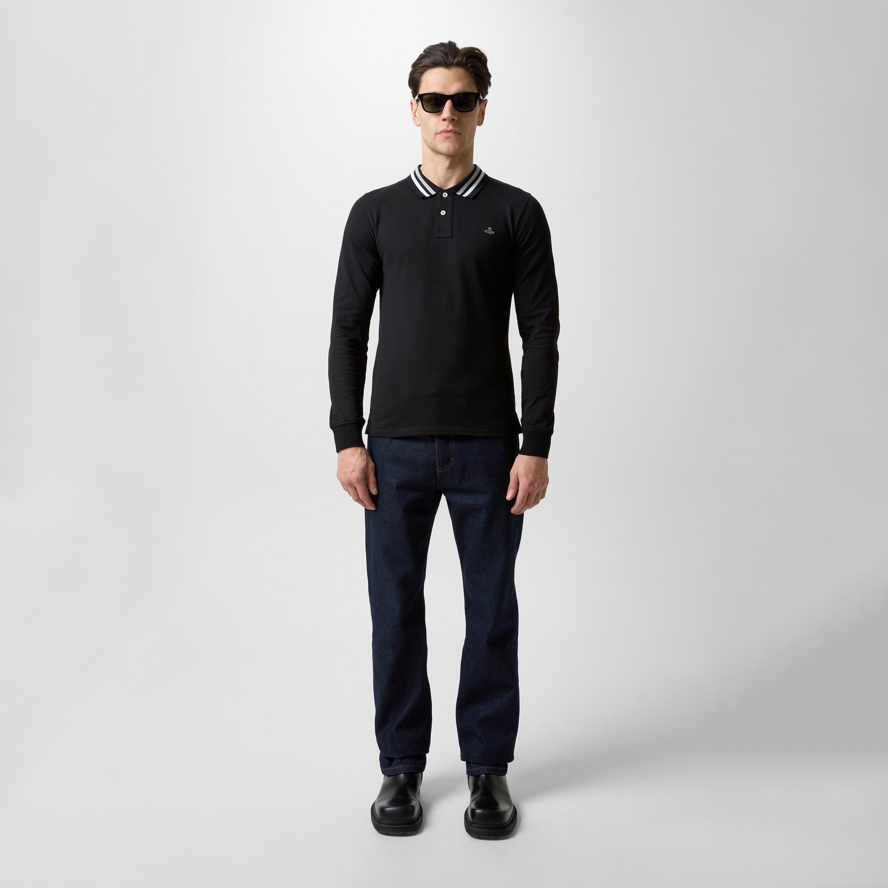 Black - Vivienne Westwood - Long Sleeve Polo Shirt - 4