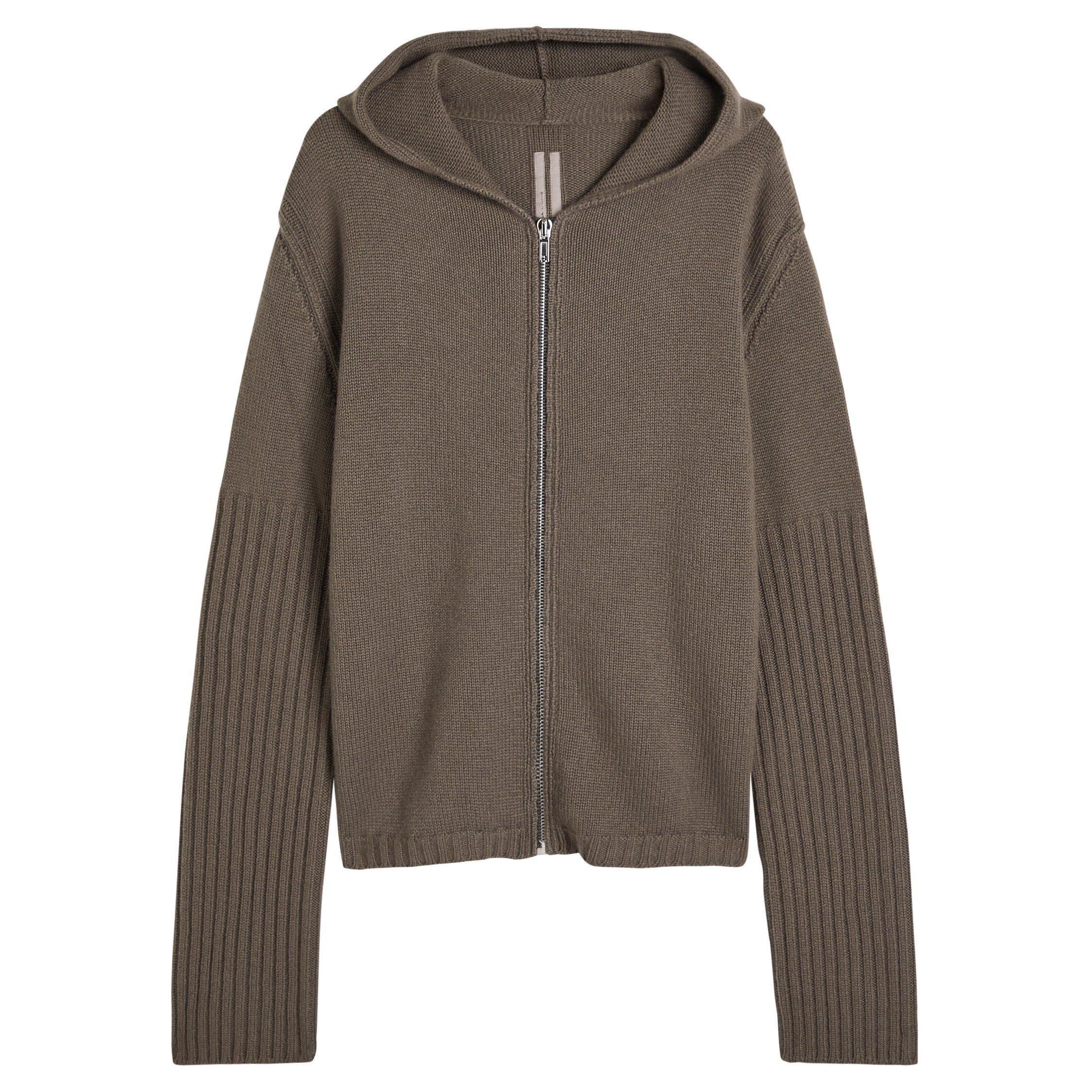 GREY - Rick Owens - Men's Cashmere Zip Hoodie