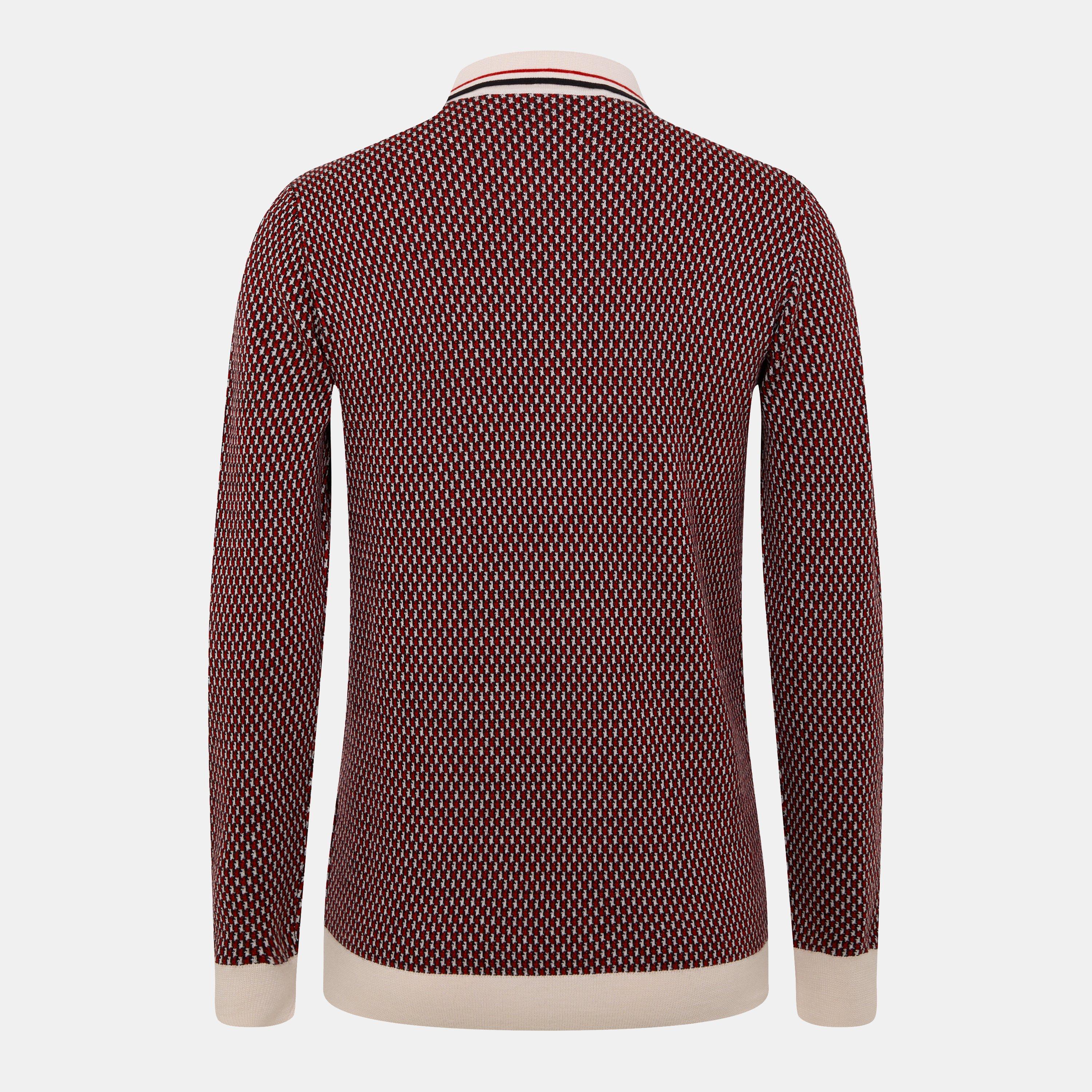 Red/Beige - Valentino - Garavani Knitted Polo Shirt - 2