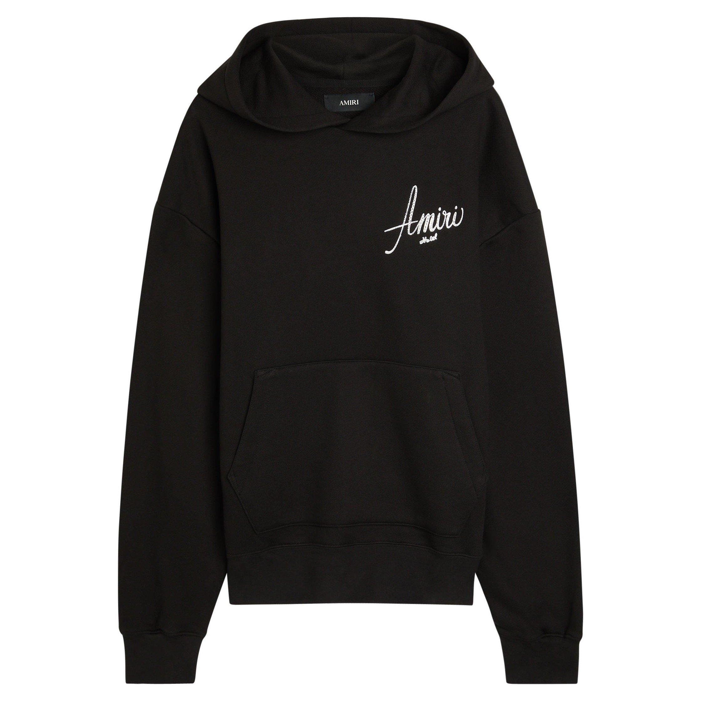 BLACK - Amiri - Men's Hotel Over the Head Cotton Hoodie