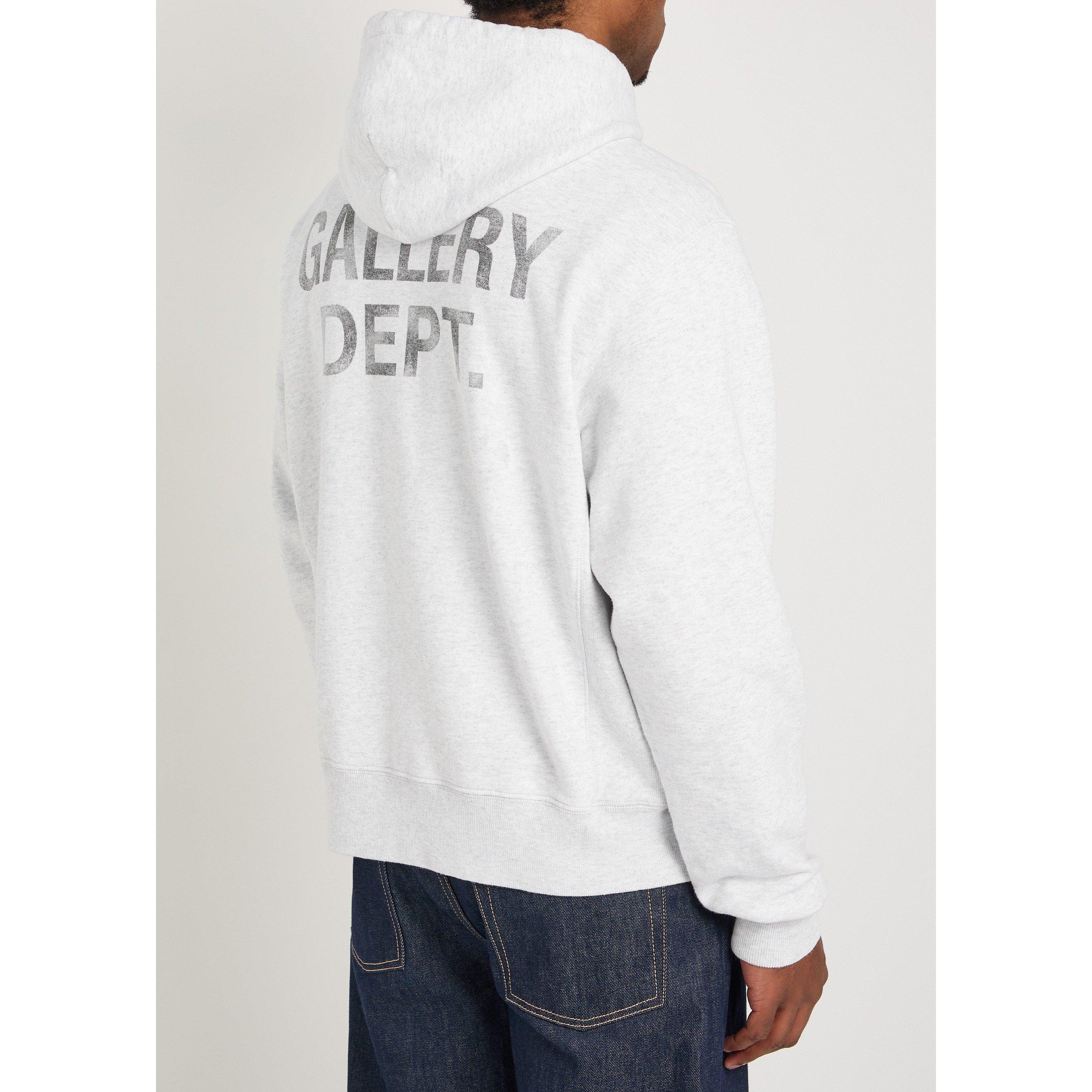 GREY - Gallery Dept - Men's GD Paint Logo Over the Head Cotton Hoodie - 3