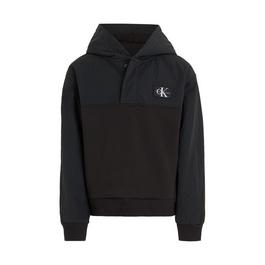 Half Zip Anorak Juniors MIX MEDIA MONOCHROME HOODIE