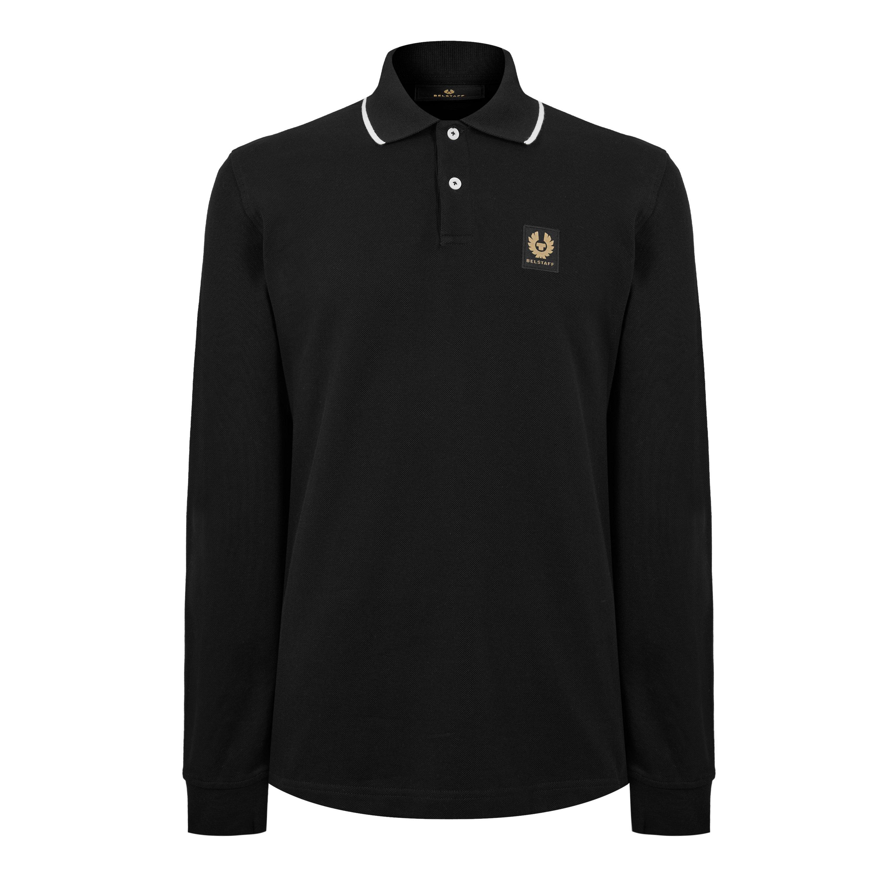 Black - Belstaff - Tip Long Sleeve Polo Shirt - 8
