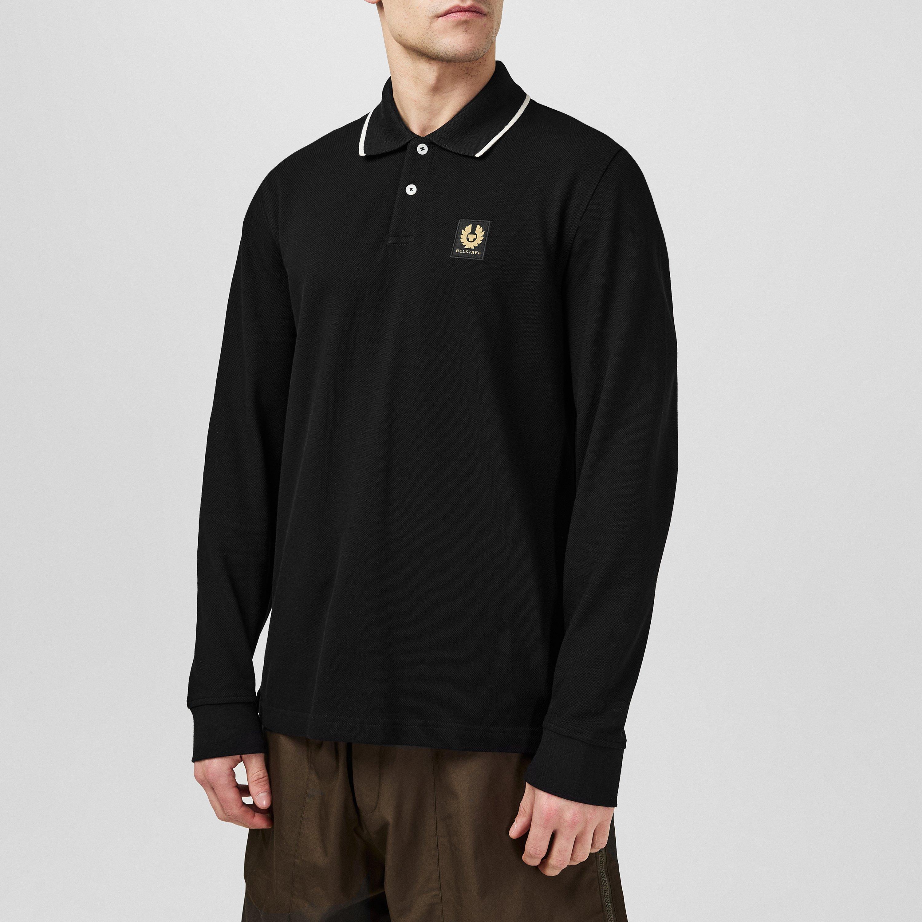 Black - Belstaff - Tip Long Sleeve Polo Shirt - 3