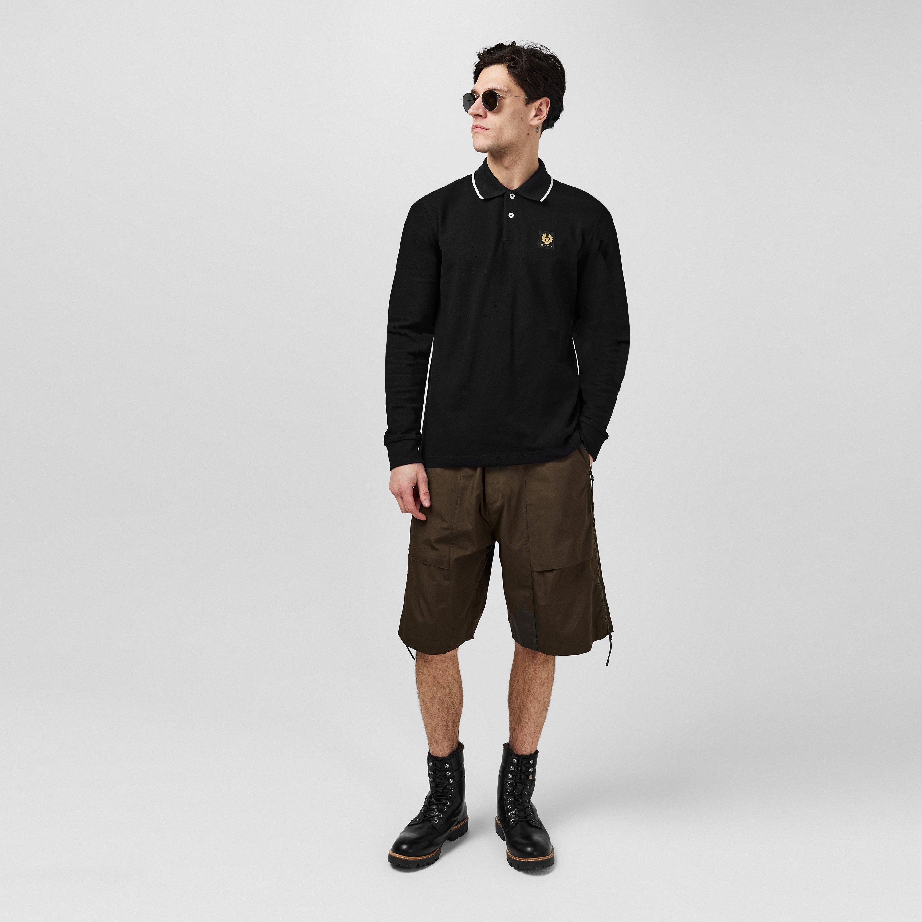 Black - Belstaff - Tip Long Sleeve Polo Shirt - 6