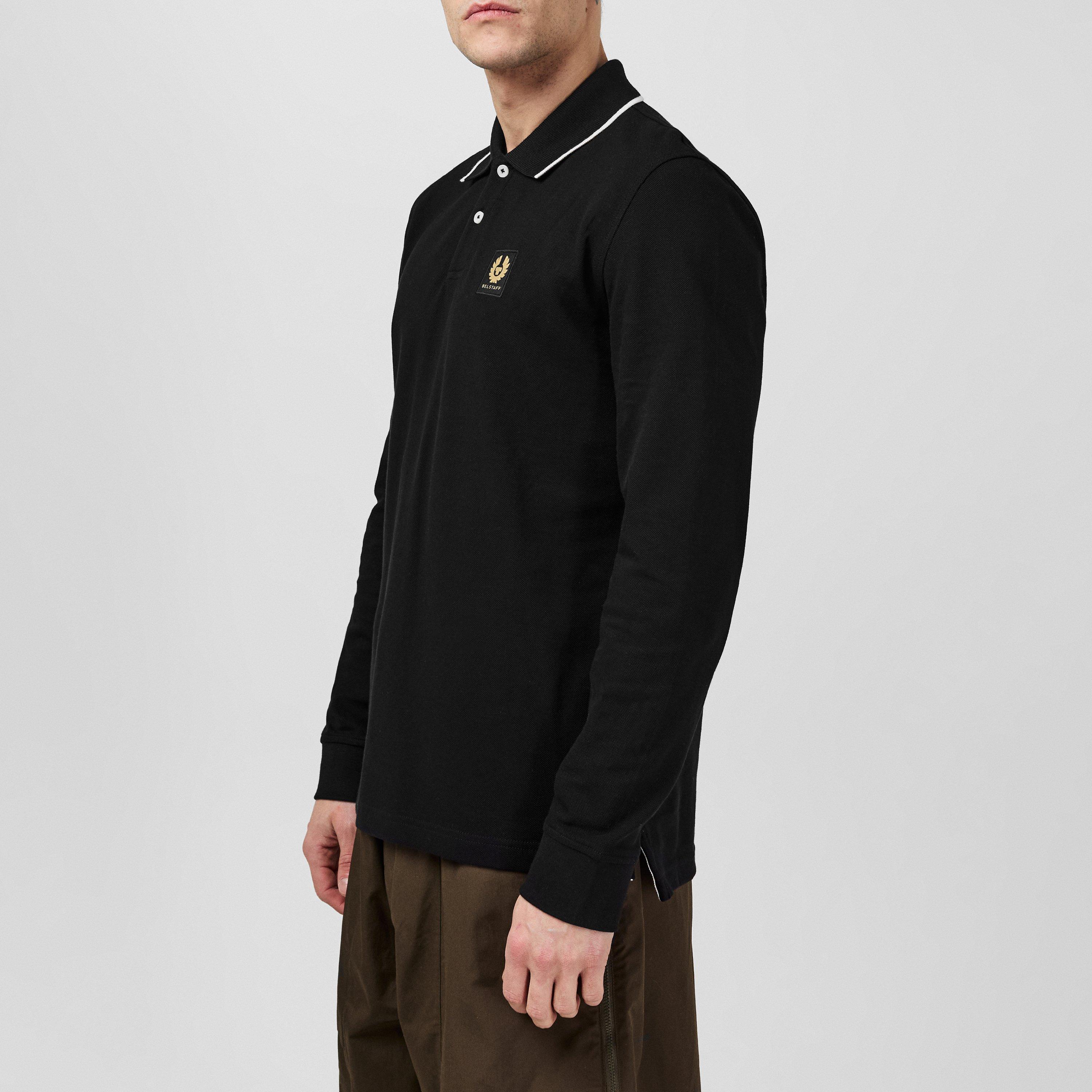 Black - Belstaff - Tip Long Sleeve Polo Shirt - 7