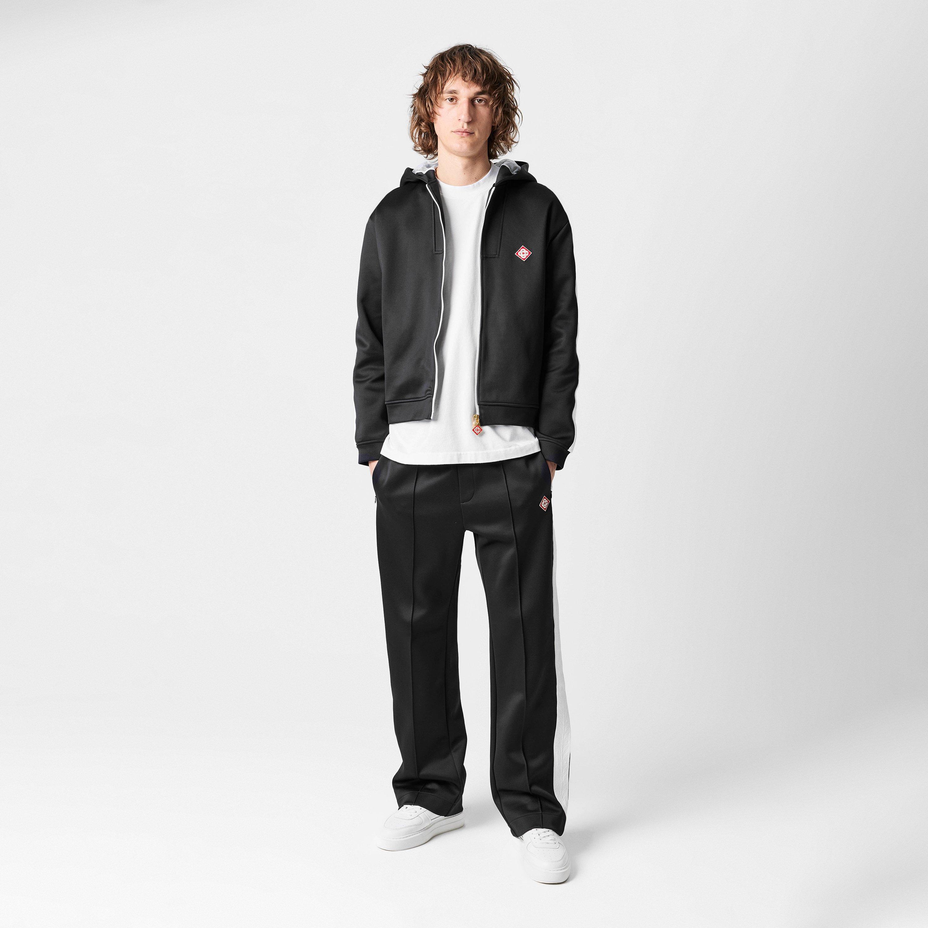 Black - Casablanca - Scuba Hooded Sweatshirt - 5