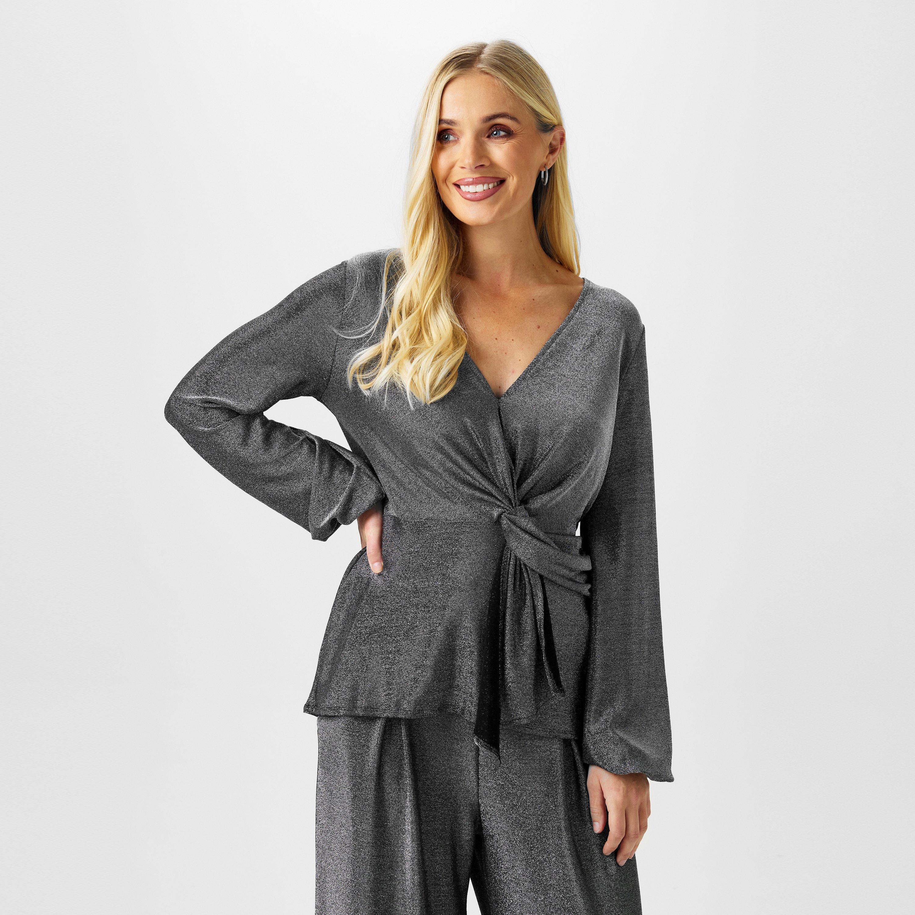 Biba Women's Metallic Blouse - Silver - 10 (S)
