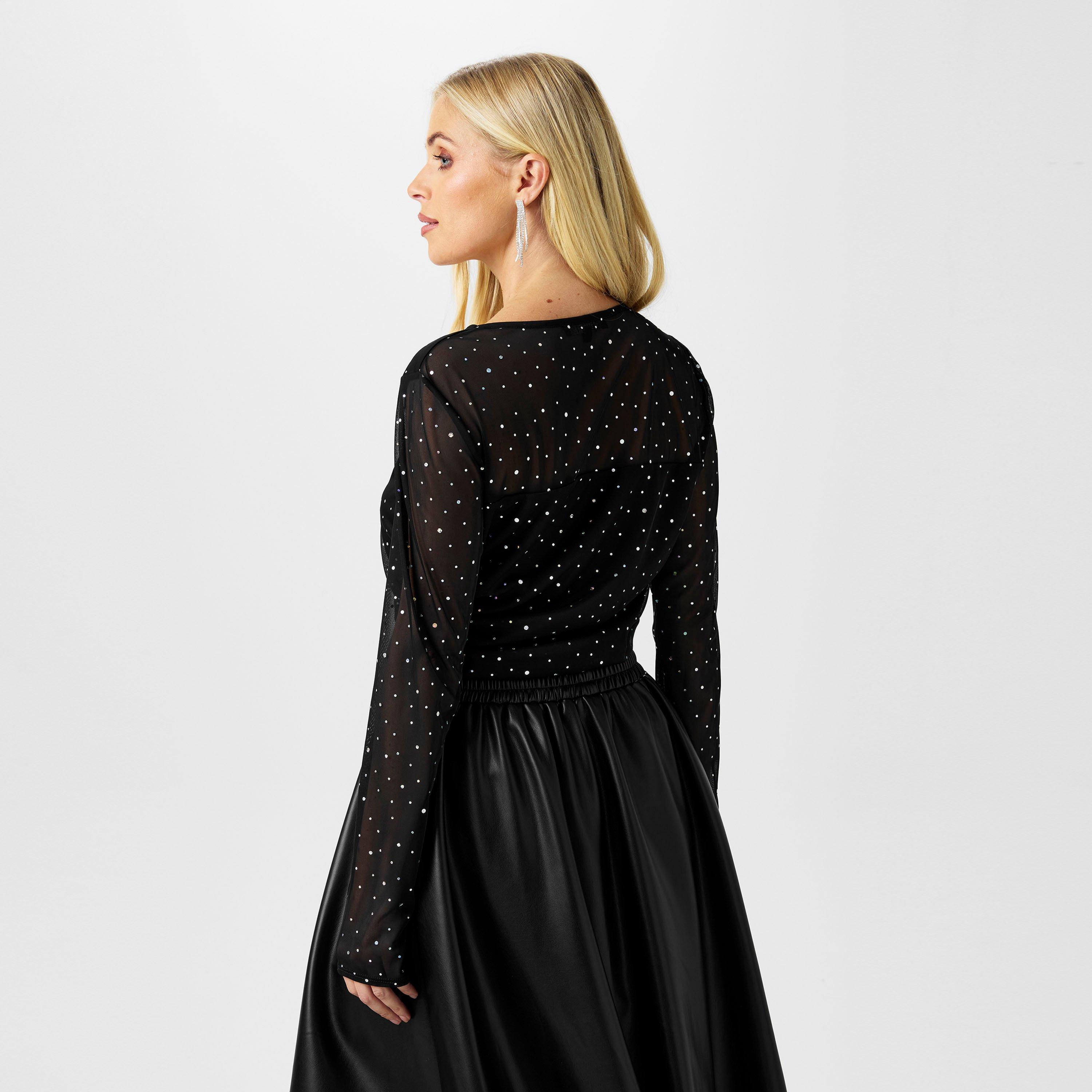 Nero - Biba - Biba Sequin Mesh Top - 2