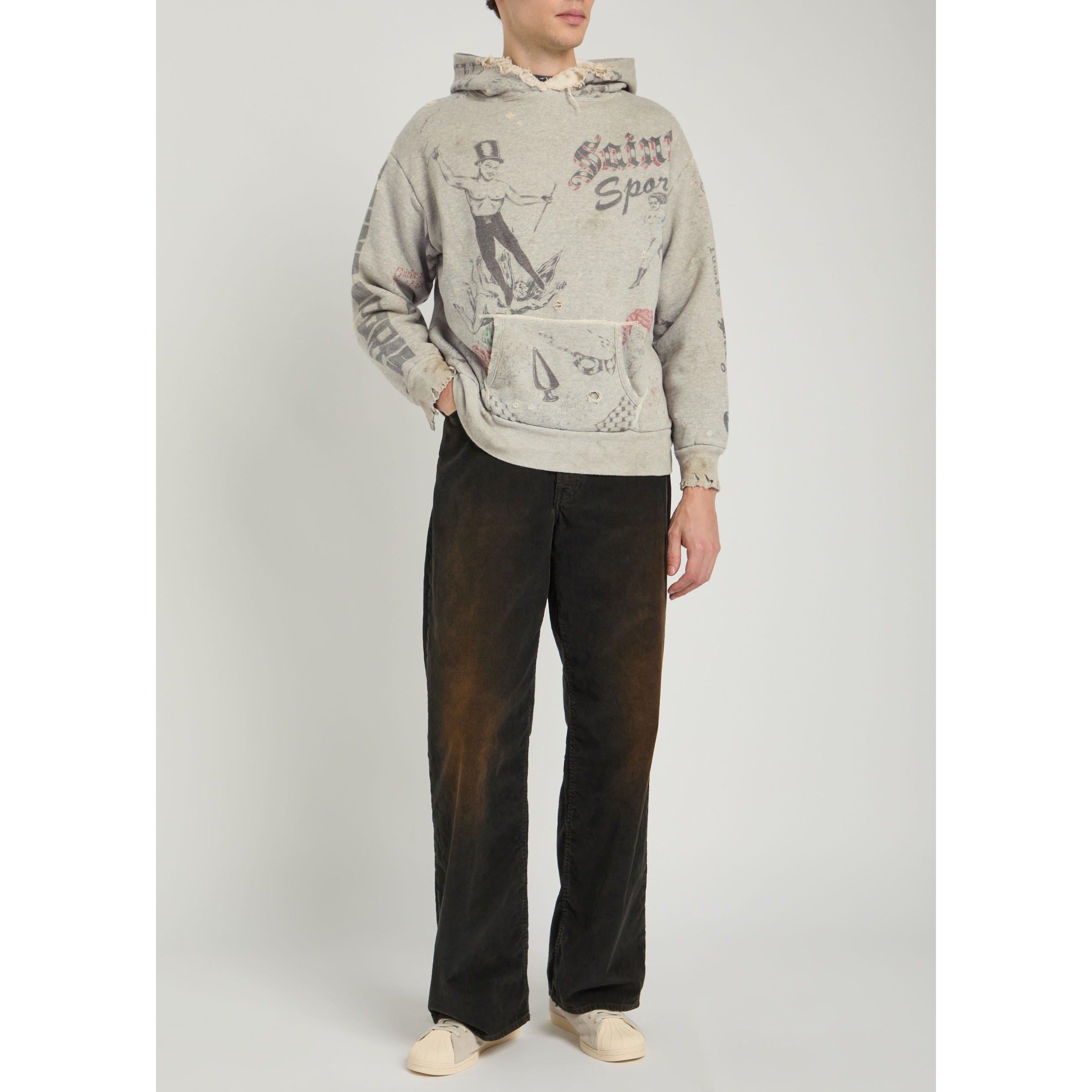 GREY - SAINT MXXXXXX - SM SAINT SPORT GRAPHIC HOODIE - 5