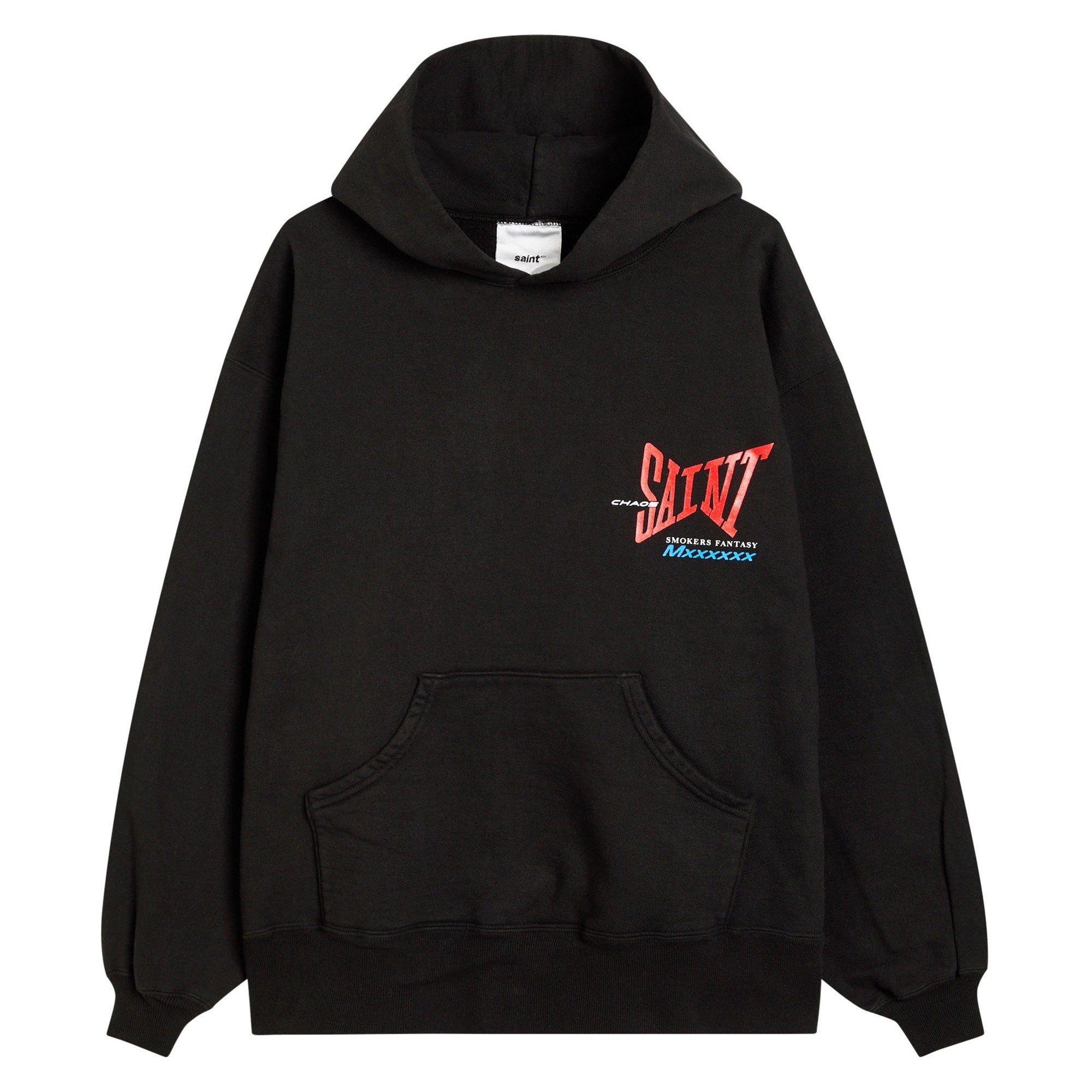 BLACK - SAINT MXXXXXX - SM SAINT RED LOGO HOODIE - 1