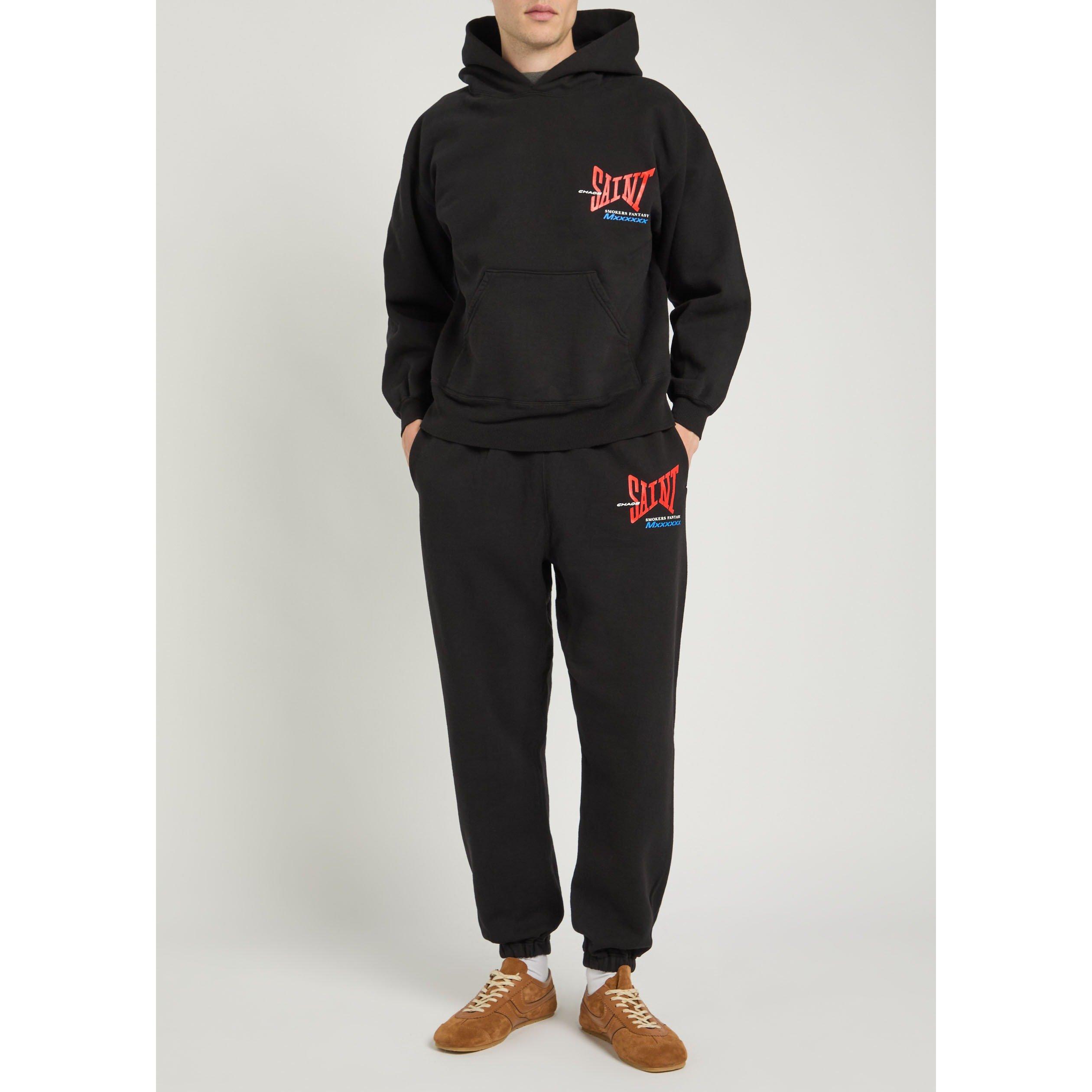BLACK - SAINT MXXXXXX - SM SAINT RED LOGO HOODIE - 5